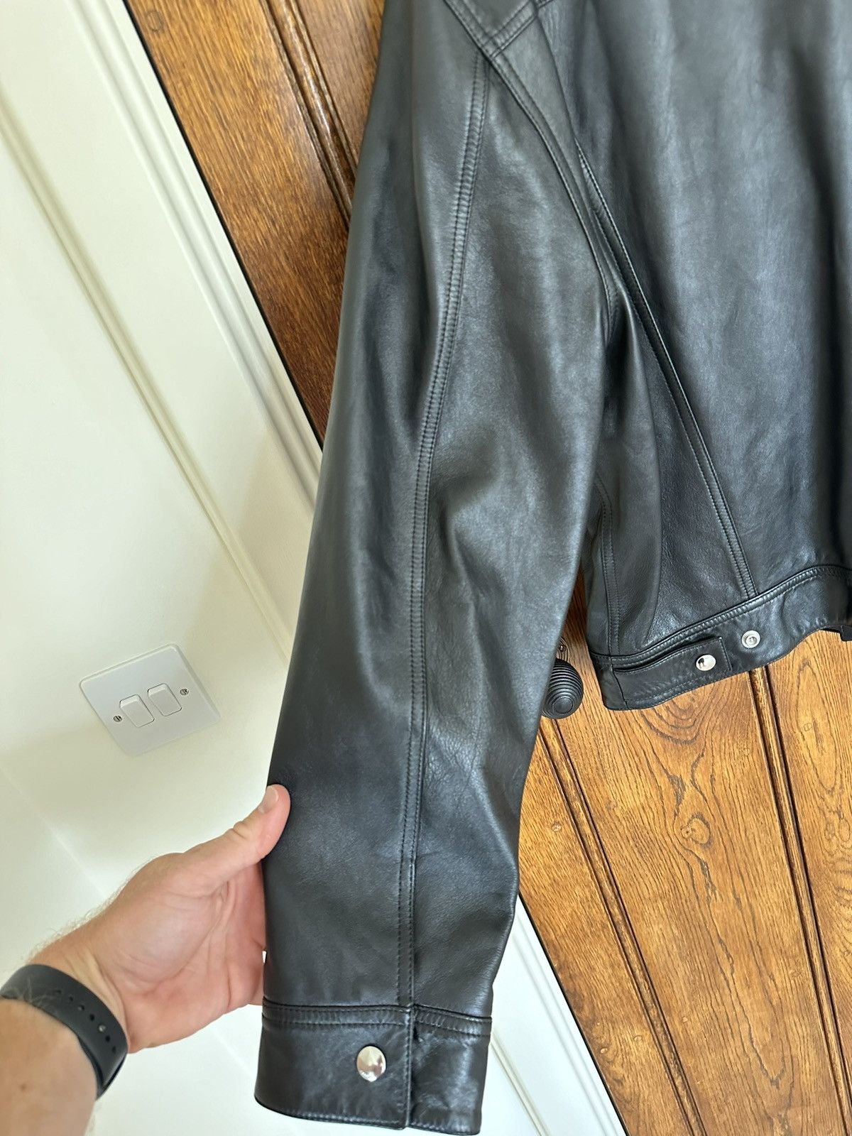 Celine Celine x Hedi leather trucker jacket 50 BNWT Hedi Slimane Size US M / EU 48-50 / 2 - 20 Thumbnail