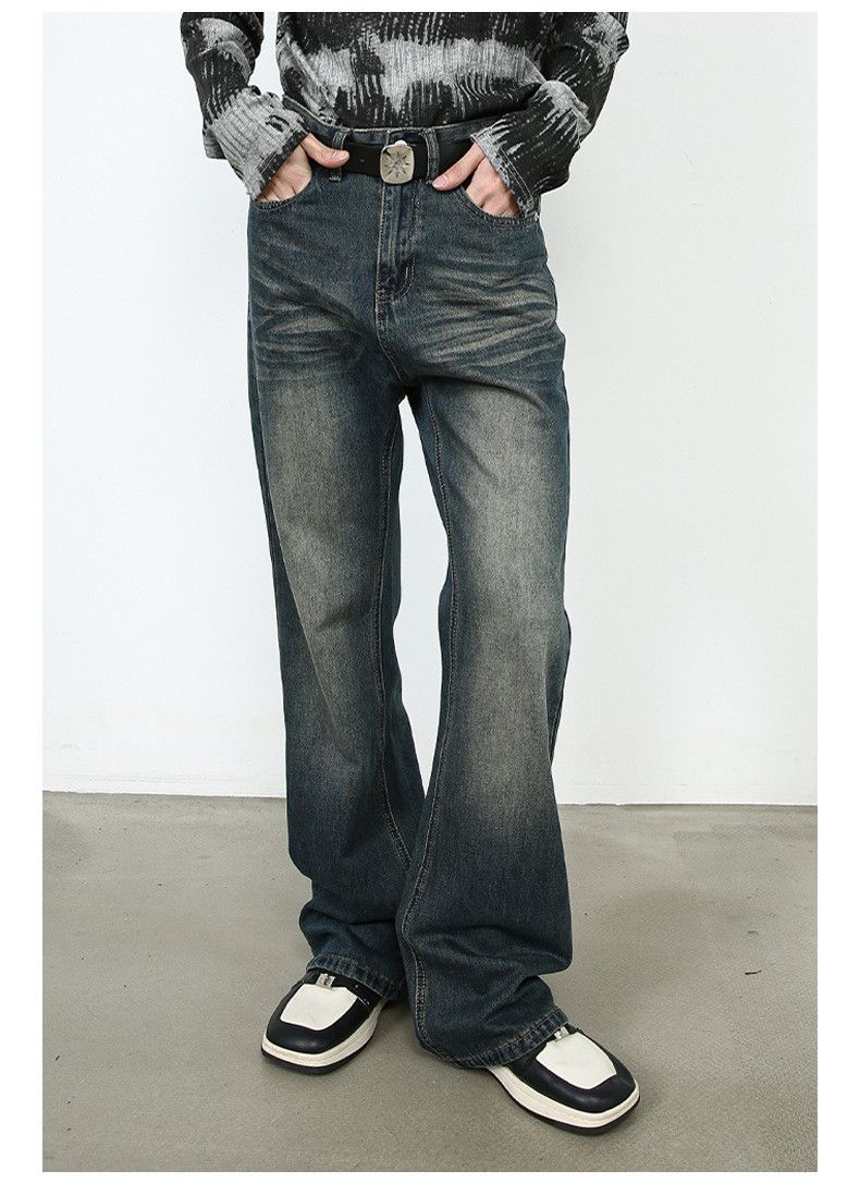 Japanese Brand × Jean Japanese retro distressed all-match casual flared jeans Size US 32 / EU 48 - 1 Thumbnail