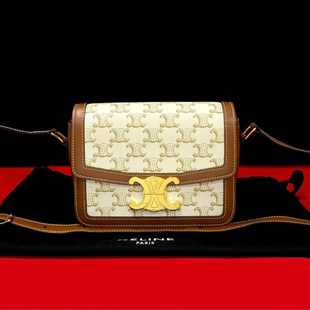 Celine Celine Shoulder Bag White Leather Size ONE SIZE - 1 Thumbnail