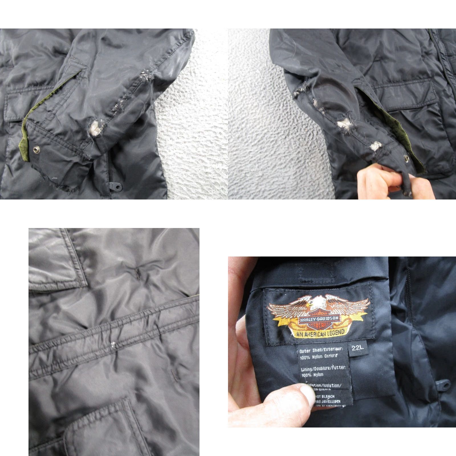Harley Davidson Harley-Davidson Jacket Reversible Women’s 22L Army Green Damaged Thrash DAMAGED THRASH Read Size 3XL / US 20-22 - 8 Thumbnail