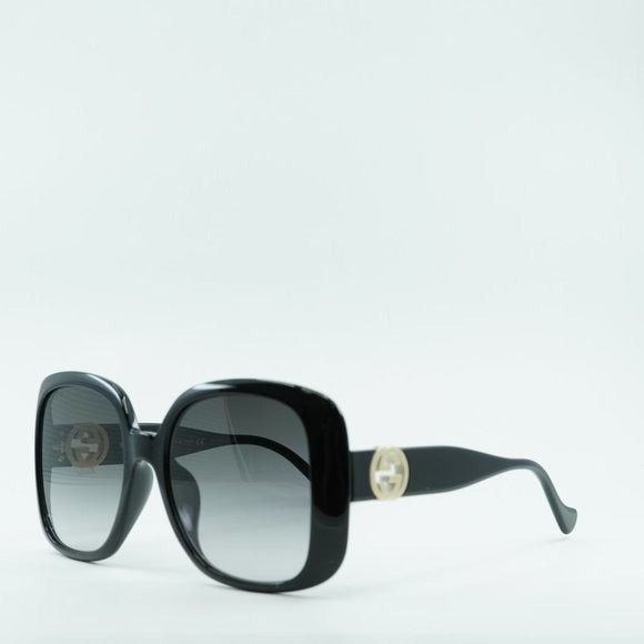 image of New Gucci Gg1029Sa 007 Black Grey Square Sunglasses, Women's