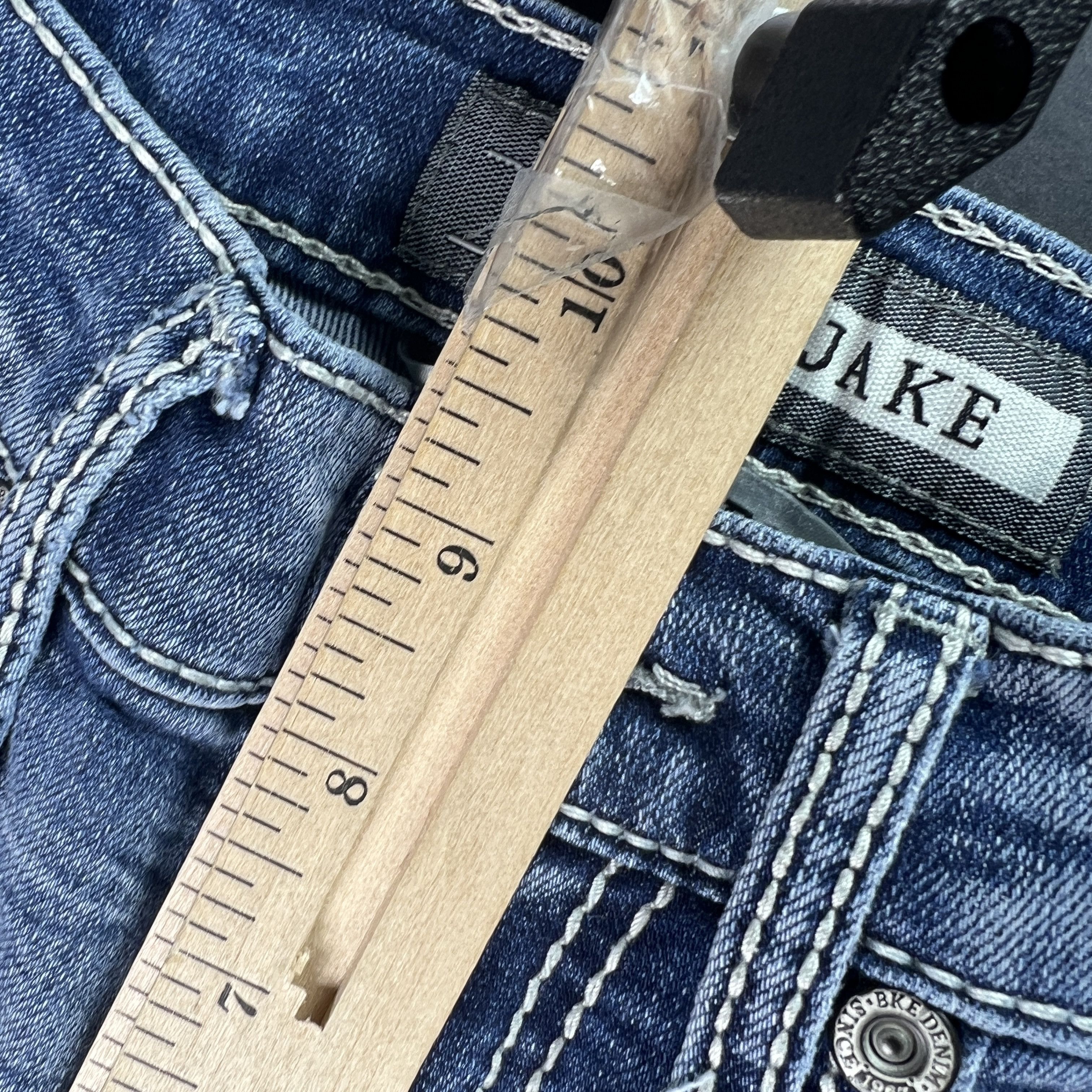 BKE BKE Jeans Jake Straight Light Blue Faded Distressed Denim Size US 28 / EU 44 - 20 Thumbnail
