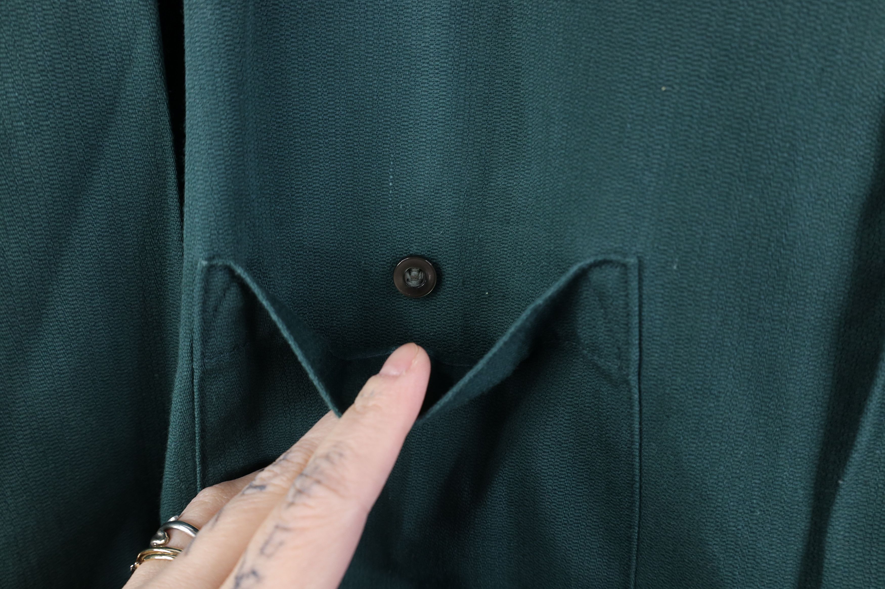 Vintage Vintage 50s Streetwear Mechanic Workwear Button Shirt USA Size US L / EU 52-54 / 3 - 6 Thumbnail