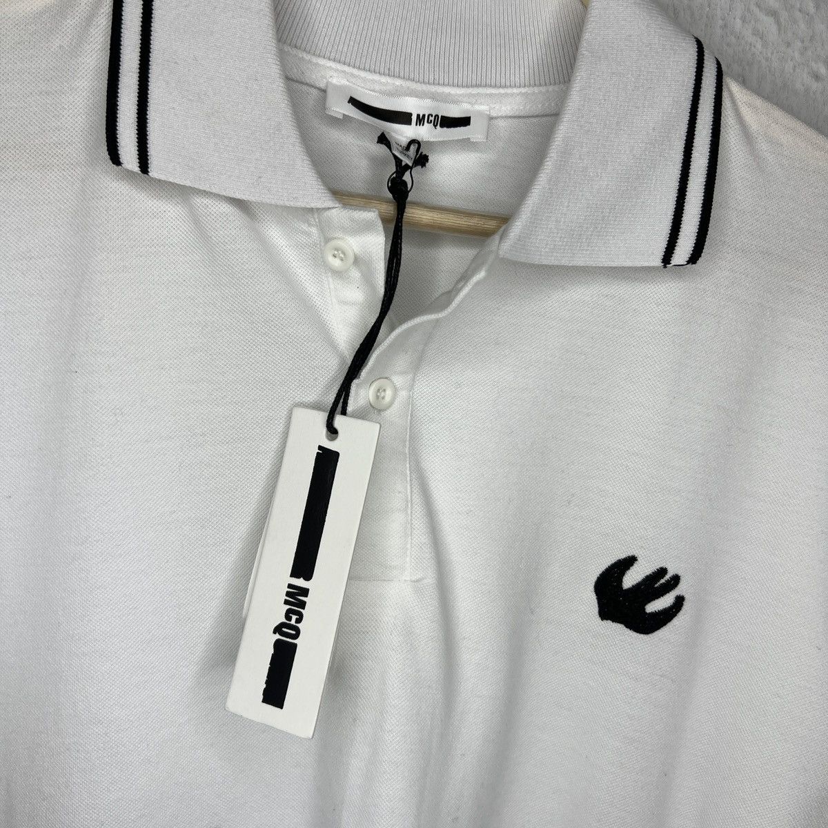 Alexander McQueen × MCQ Alexander Mcqueen MCQ Polo Tshirt Tee White Drill Y2K Hype Size US L / EU 52-54 / 3 - 4 Thumbnail