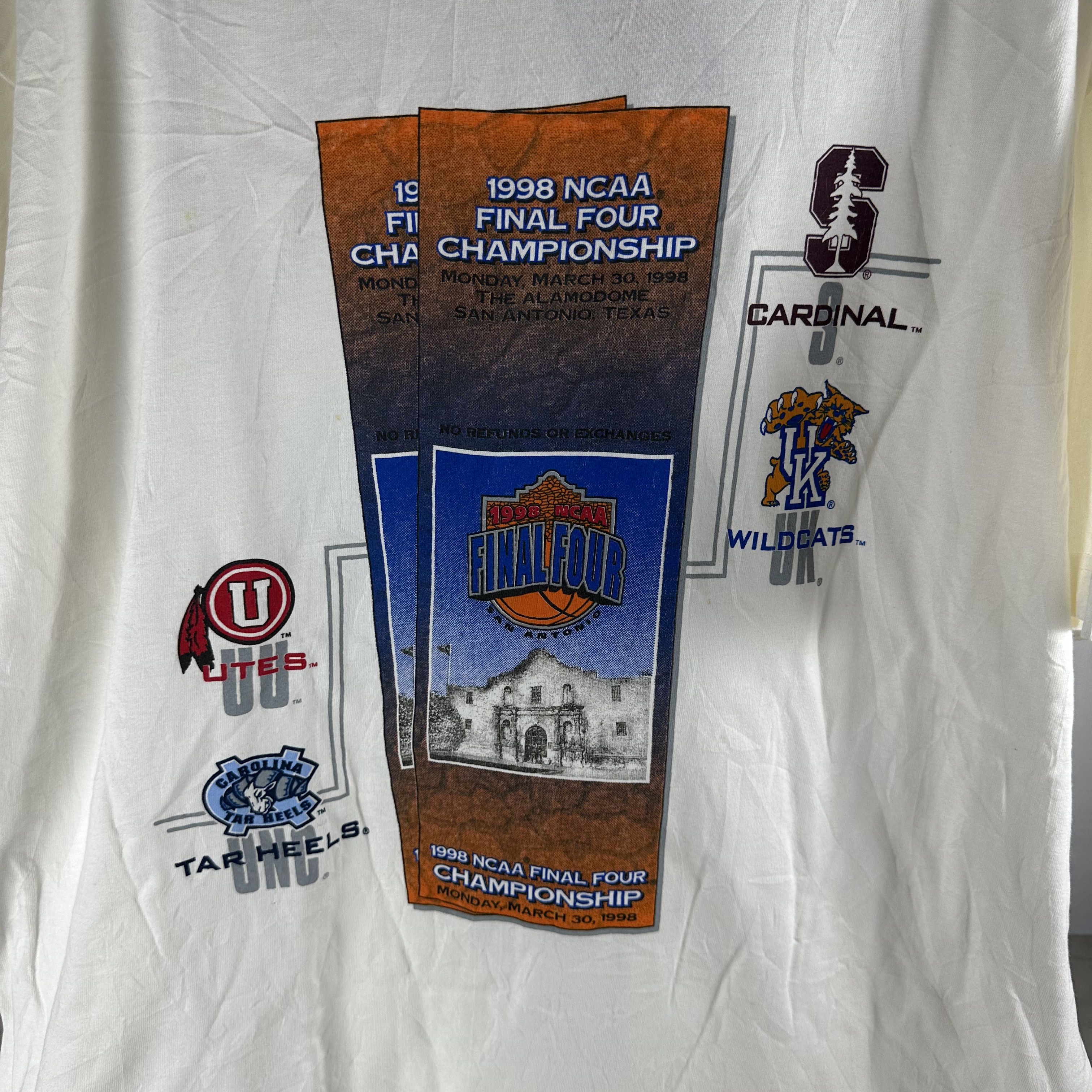 Vintage Vintage 1998 NCAA Basketball Final Four Championship T-Shirt Size US XXL / EU 58 / 5 - 2 Thumbnail