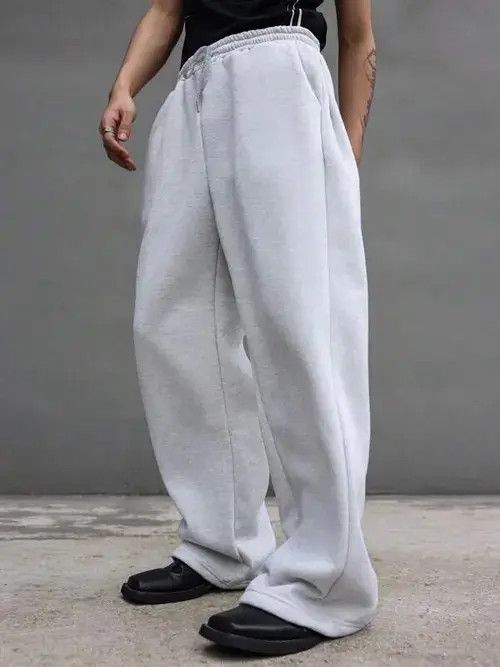 Jean Light grey Wide Leg Sweatpants Loose fit and baggy Size US 32 / EU 48 - 3 Thumbnail