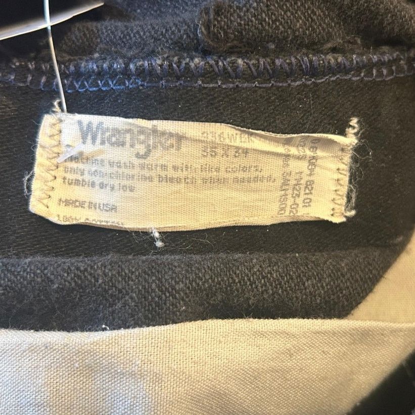 Wrangler Wrangler Men's Black Denim Jeans - 35x34 - Classic Style Size US 35 - 7 Thumbnail
