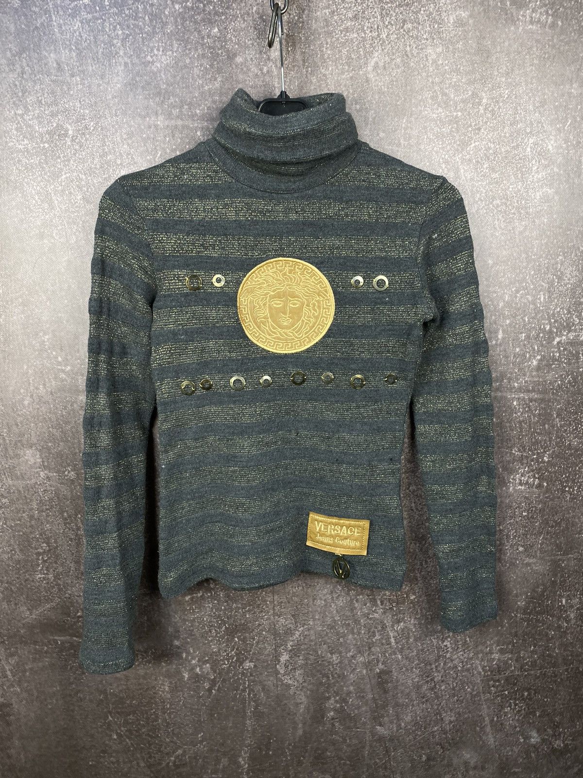 Versace Jeans Couture Vintage rare big logo monogram Versace long sleeve Size US M / EU 48-50 / 2 - 1 Thumbnail