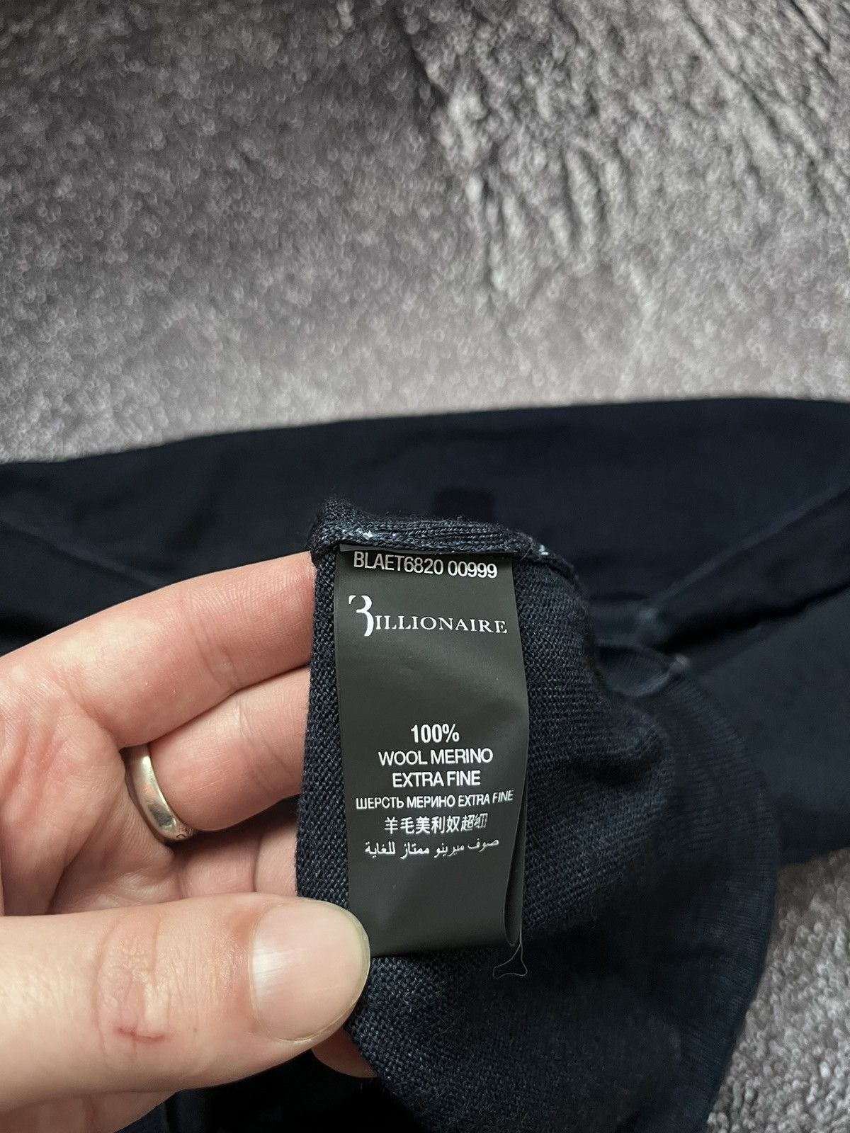 Billionaire Couture Billionaire Couture Logo Wool Navy Blue Jumper / Sweater Size US M / EU 48-50 / 2 - 8 Thumbnail