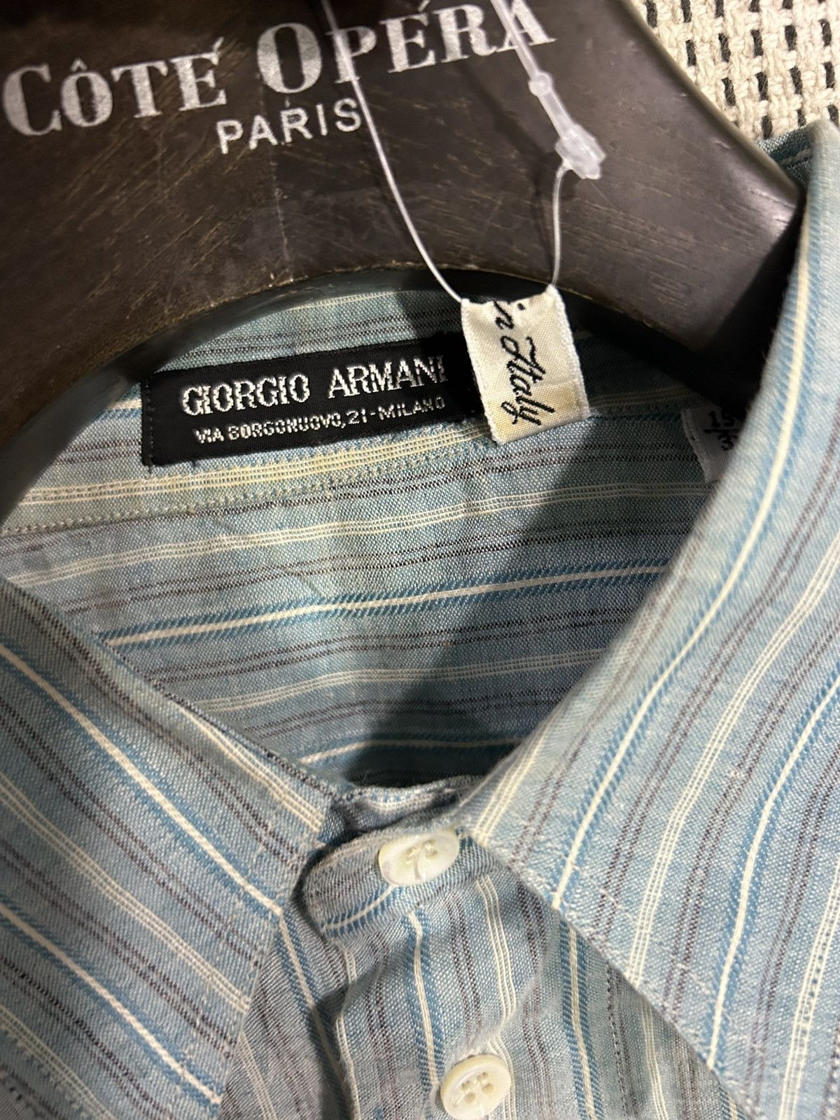 Giorgio Armani Vtg 80s giorgio armani italy made multicolor striped linen Size US XL / EU 56 / 4 - 7 Thumbnail