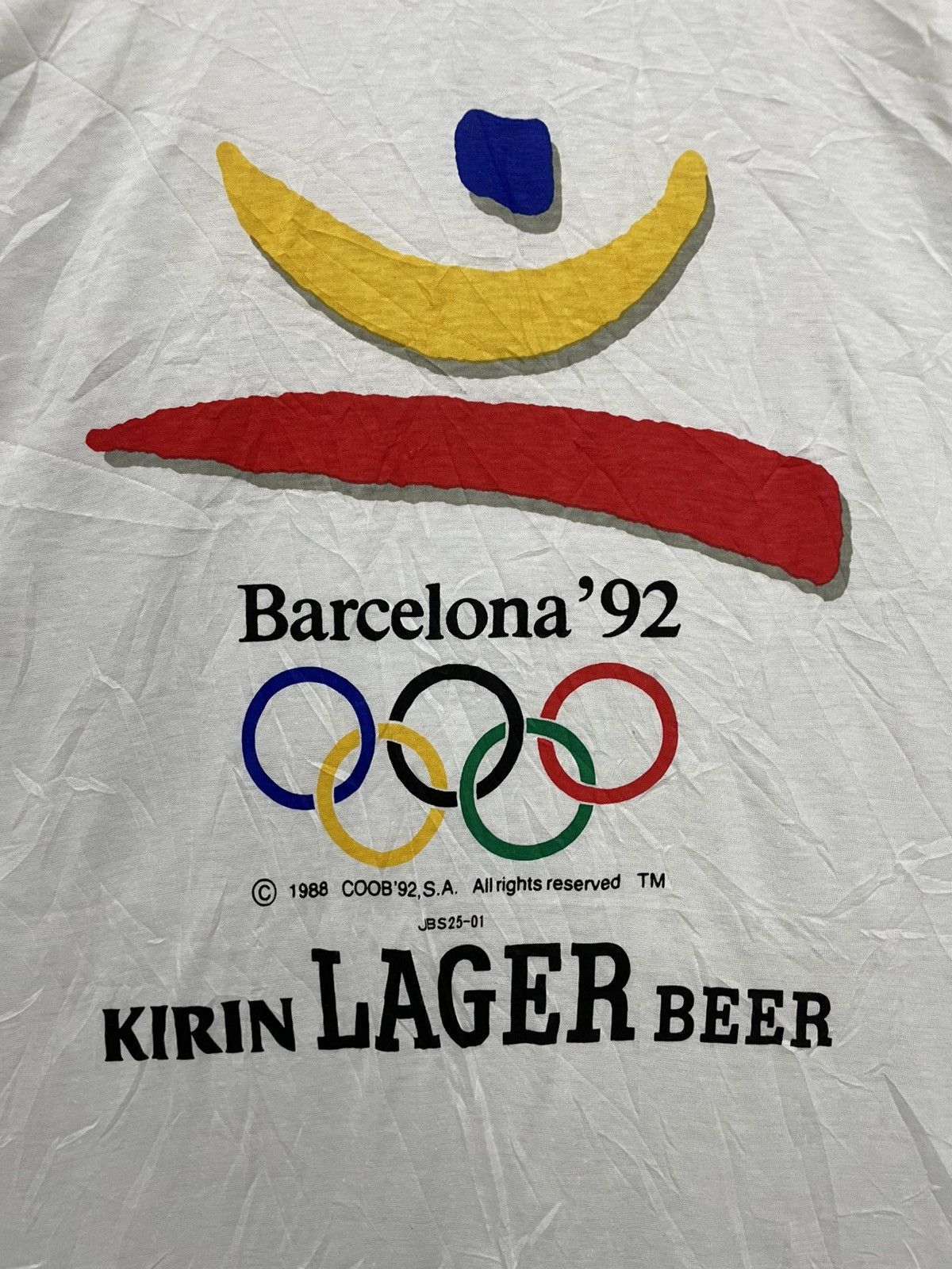 Vintage Vintage 90s Barcelona 92 Summer Olympics T-Shirt Size US L / EU 52-54 / 3 - 2 Thumbnail