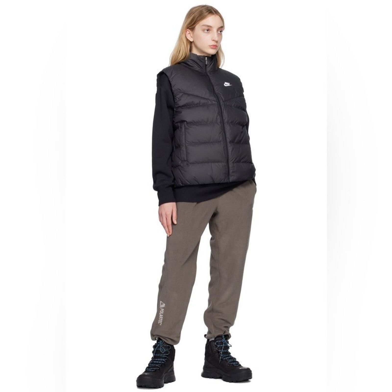 Nike NWT Nike Therma-FIT Windrunner Puffer Vest Womens 2XL Black Size XXL / US 16-18 / IT 52-54 - 8 Thumbnail