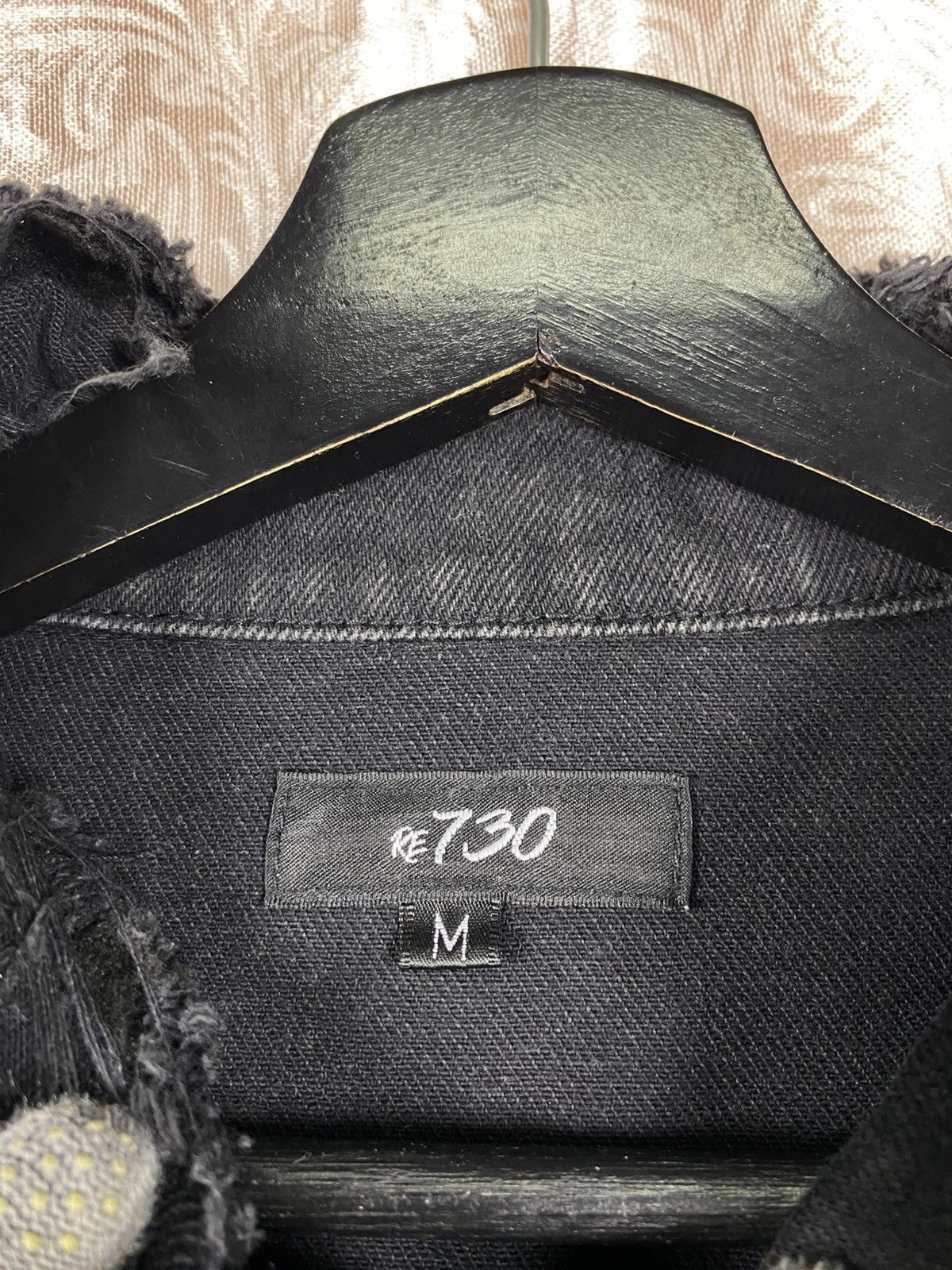Japanese Brand RE730 Distressed Split Color Denim Jacket Black White Size US XL / EU 56 / 4 - 7 Thumbnail
