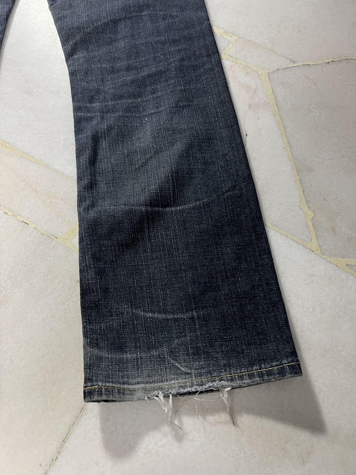 Edwin 💥Flare💥Vintage Edwin 503 Blue Trip Edgline Washed Jeans Size US 32 / EU 48 - 15 Thumbnail