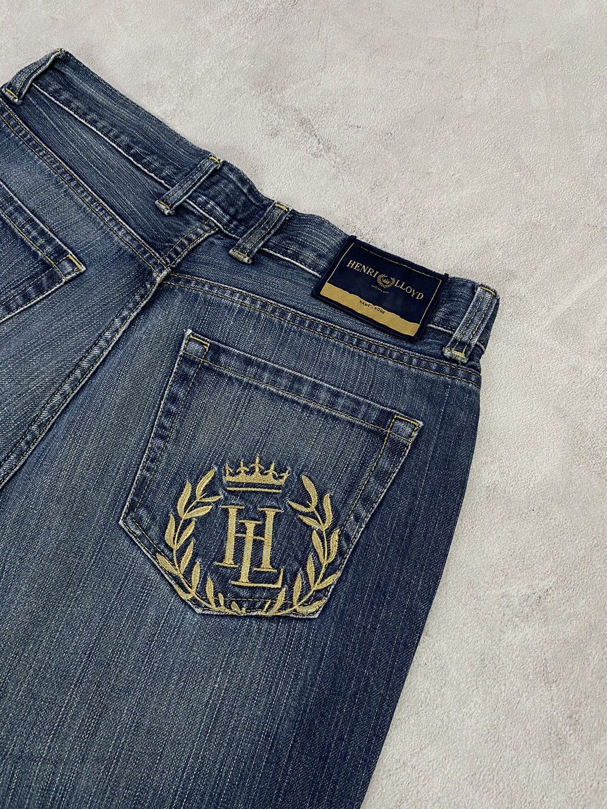 Japanese Brand Vintage JEANS HENRRY LLOYD Distressed flared japan style 32 Size US 32 / EU 48 - 7 Thumbnail