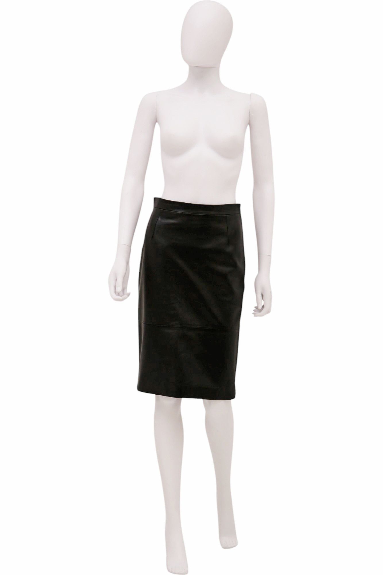 Ruffo Research × Veronique Branquinho S/S 1999 Leather Midi Skirt Size 28" / US 6 / IT 42 - 5 Thumbnail