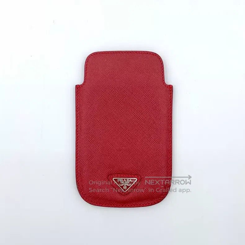 Prada Prada Red triangle logo mobile phone bag Size ONE SIZE - 1 Thumbnail