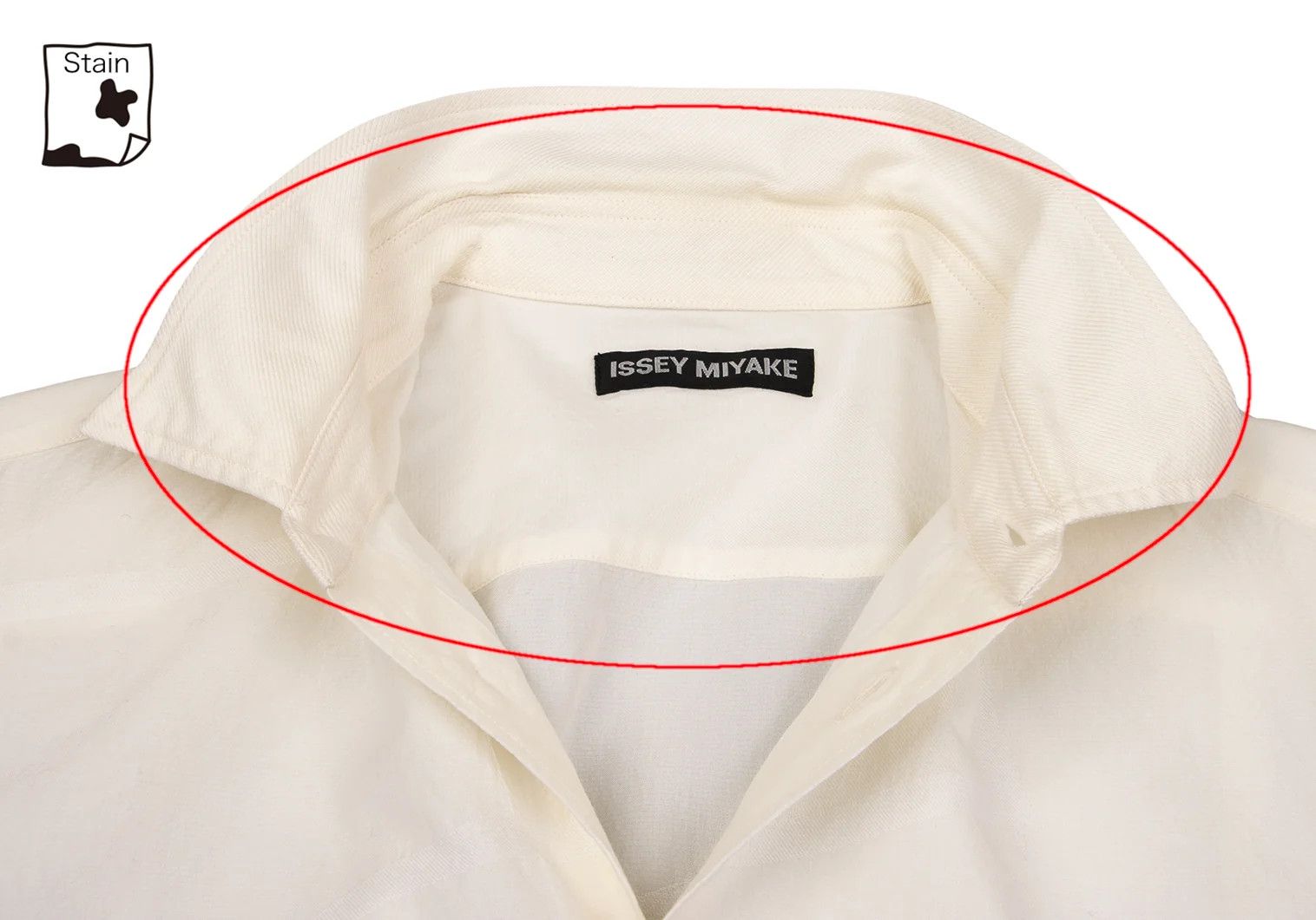 Issey Miyake Multi-Line Jacquard Long Sleeve Shirt in Cream with Blue Size US M / EU 48-50 / 2 - 4 Thumbnail