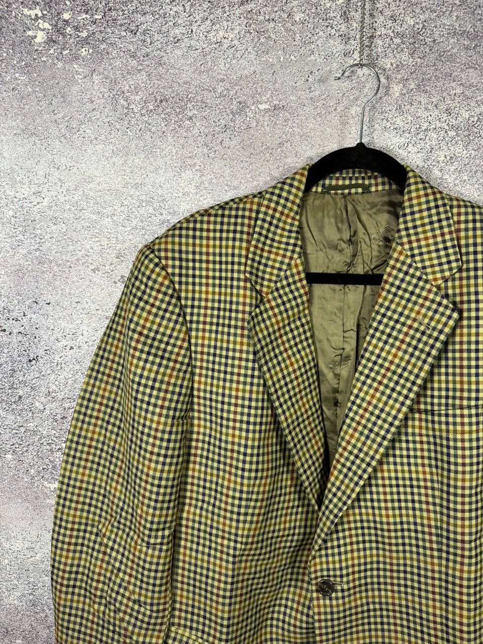 Burberry × Vintage Burberry's Vintage Plaid Check Blazer Oldmoney Men's Large Size 44R - 3 Thumbnail