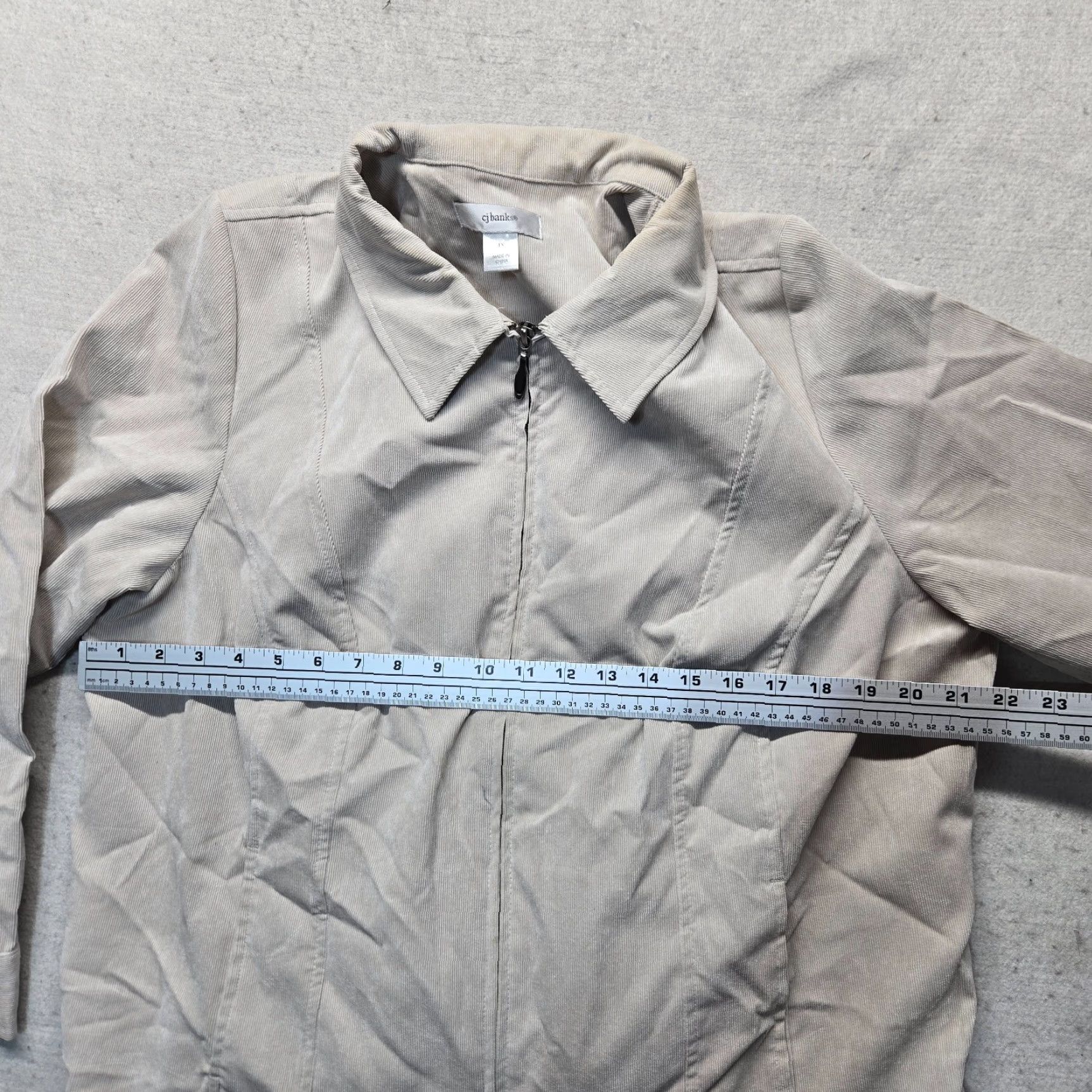 Vintage Christopher & Banks Jacket Adult 1X Brown Linen Blend Full Zip Collared Casual Travel Workwear Size XL / US 12-14 / IT 48-50 - 3 Thumbnail