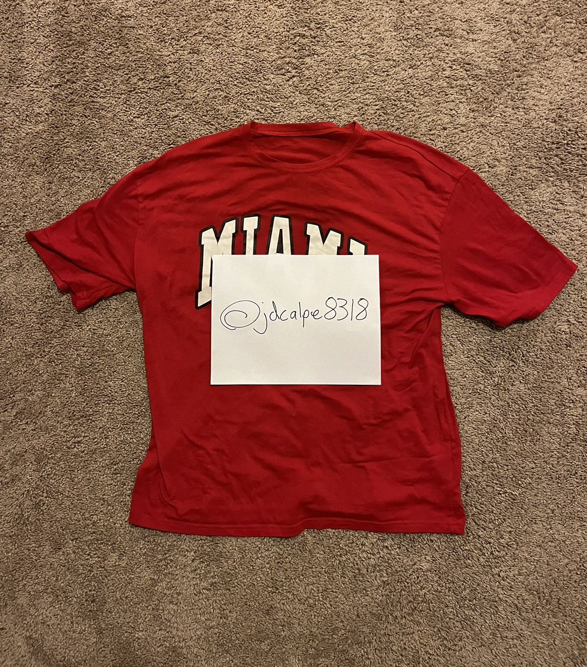 Shein Red Miami Tee with Palm Tree Print Size M / US 6-8 / IT 42-44 - 4 Thumbnail