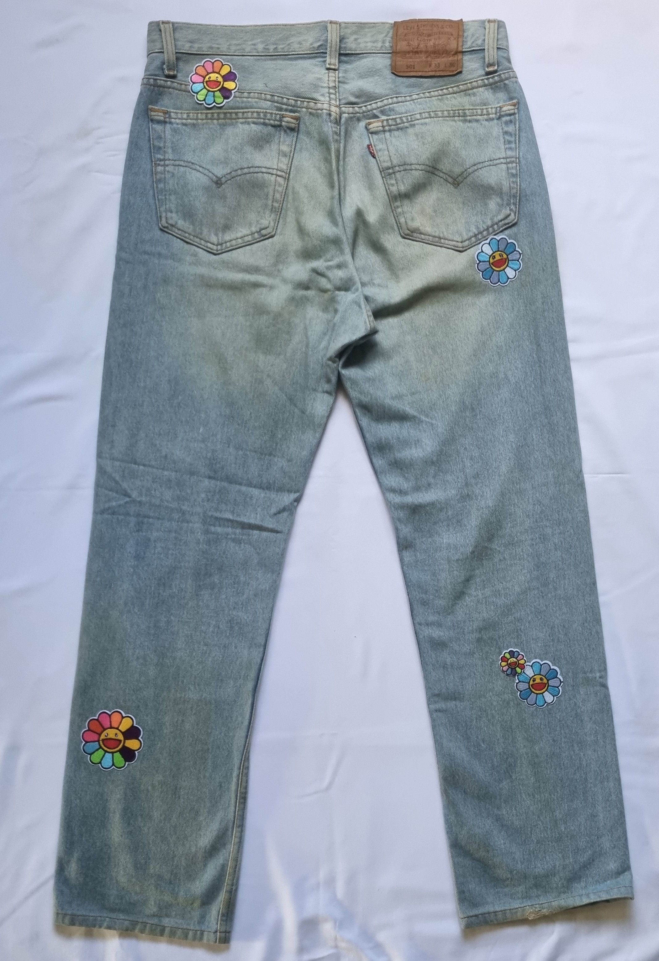 Levi's × Takashi Murakami × Vintage Vintage Levi's 501XX Takashi Murakami Jeans Size US 33 - 15 Thumbnail