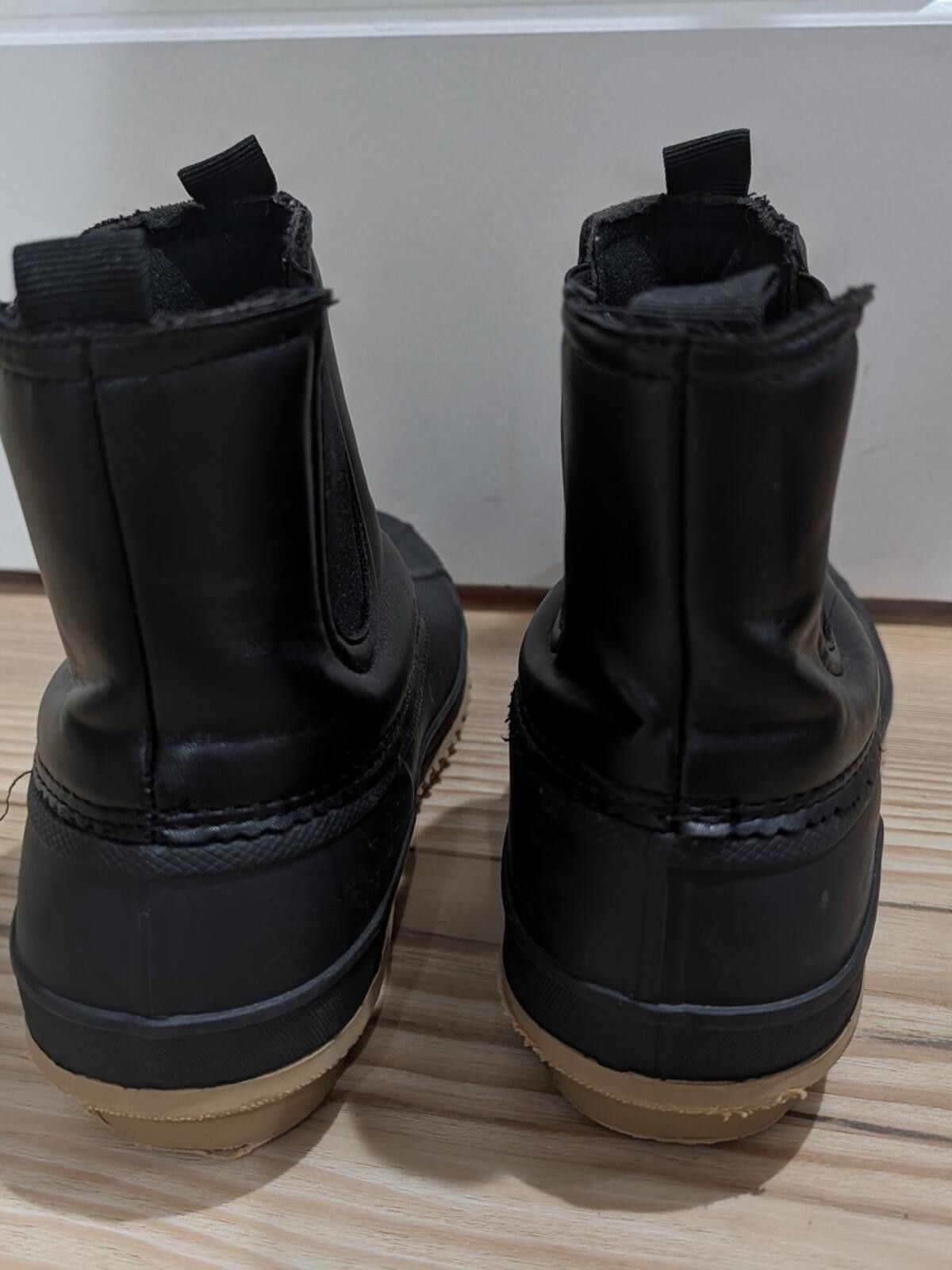 HIDEAWAYS HISEA Black Chelsea-Style Winter Rain Boots Size US 10 / IT 40 - 8 Thumbnail