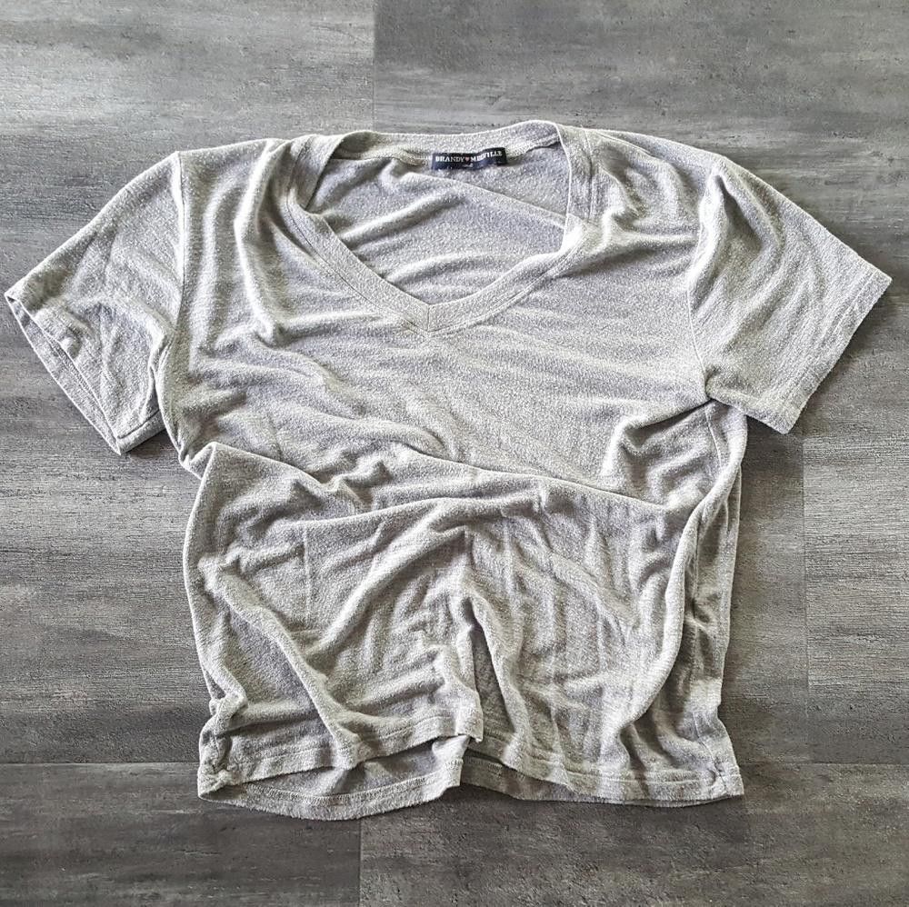 Designer Grey Melville Vneck Short Sleeve Size ONE SIZE - 1 Thumbnail