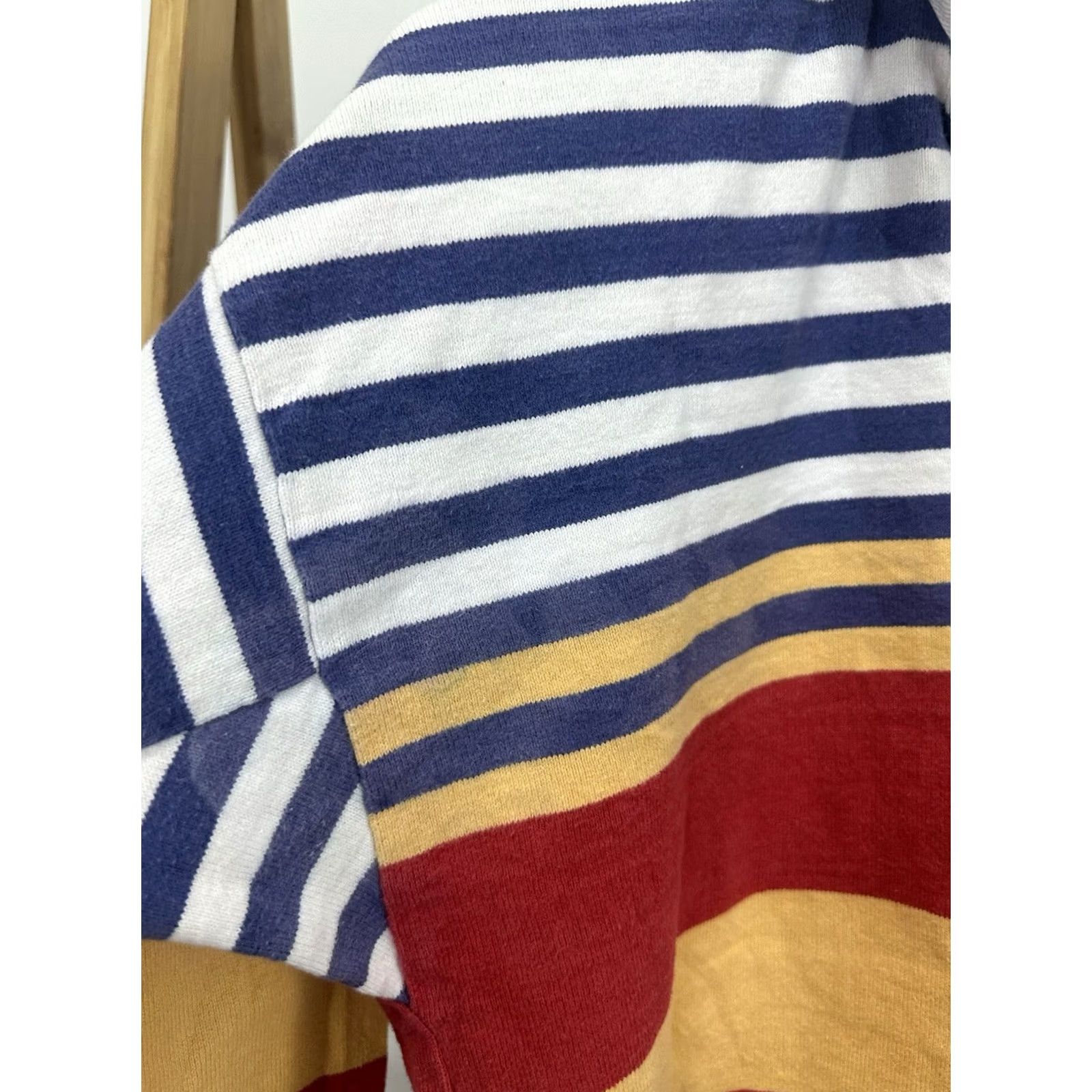 Lands' End VTG Lands' End Striped Color Block Long Sleeve Polo Rugby Shirt S Men Multicolor 70s 80s Size US S / EU 44-46 / 1 - 5 Thumbnail