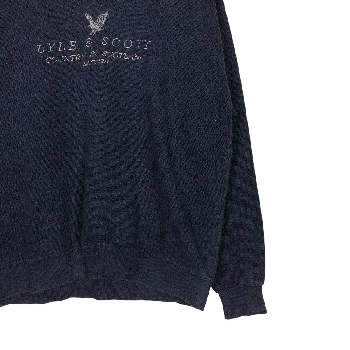 Japanese Brand × Vintage 📌Vintage Sweatshirt Lyle & Scott Big Logo Embroidered Size US L / EU 52-54 / 3 - 6 Thumbnail