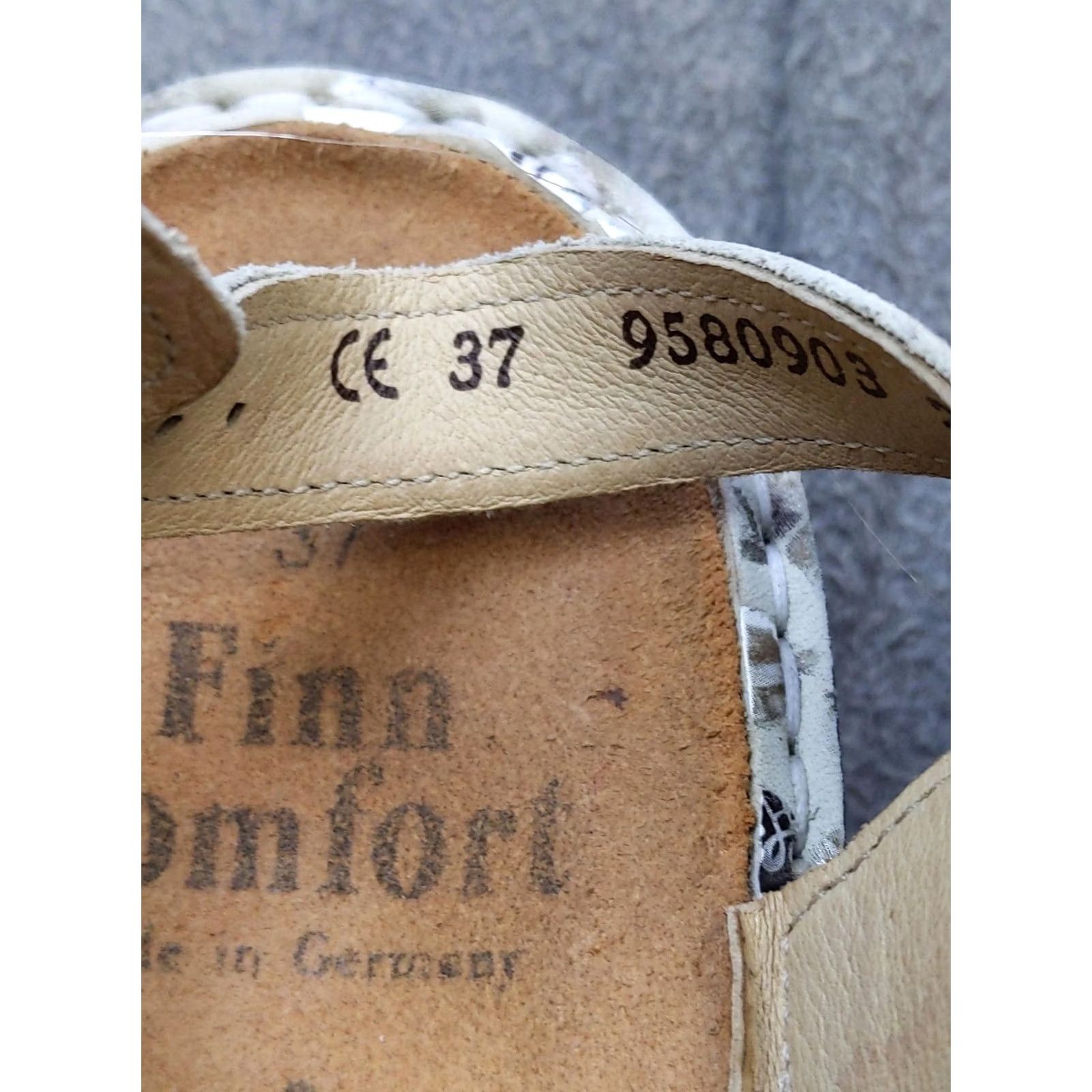 Vintage Finn Comfort Sandals Womens Size 6.5 37 White Leather Strappy Wedge Comfort Size US 7 / IT 37 - 4 Thumbnail