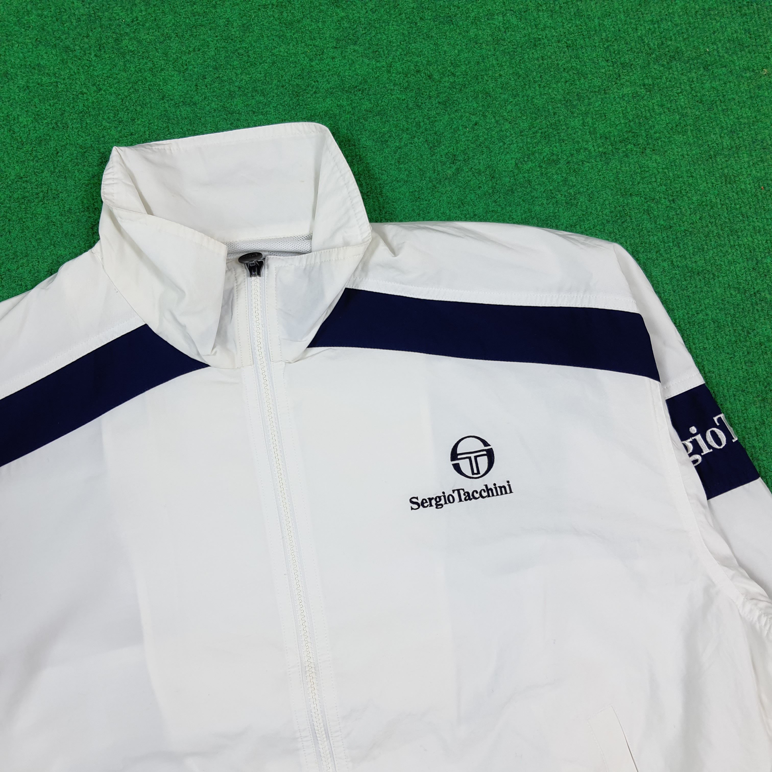 Sergio Tacchini Vintage Sergio Tacchini Sport Zipper White Jacket C296N29 Size US L / EU 52-54 / 3 - 2 Thumbnail