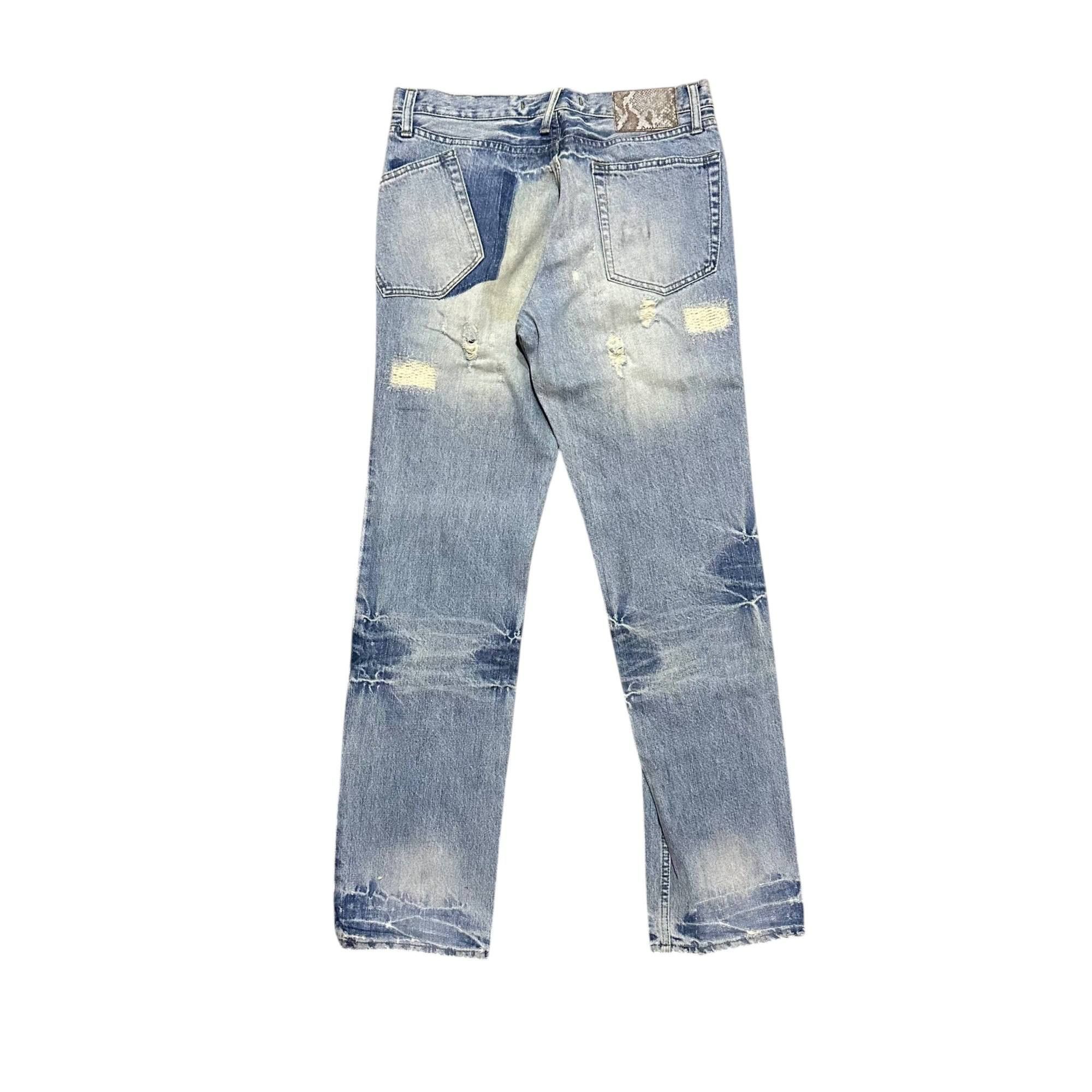 PPFM 2000s PPFM Punk Distressed Denim Pant Size US 32 / EU 48 - 2 Thumbnail