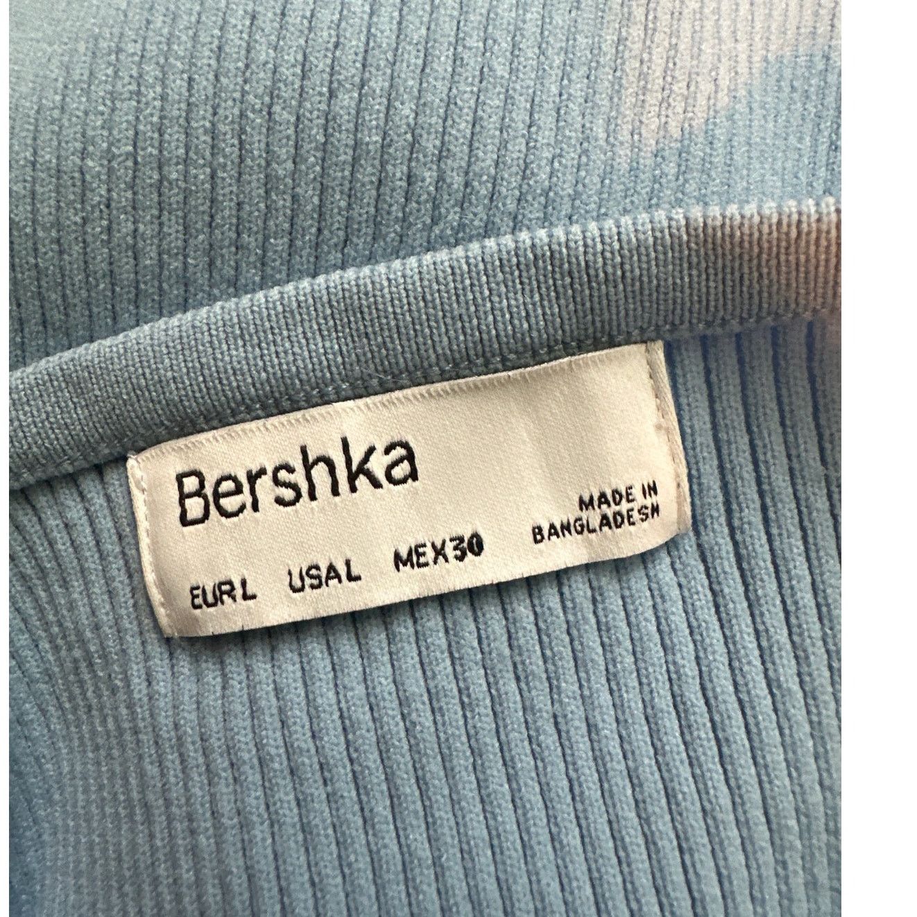 Bershka Bershka light blue ribbed knit crop top size Large Size L / US 10 / IT 46 - 3 Thumbnail