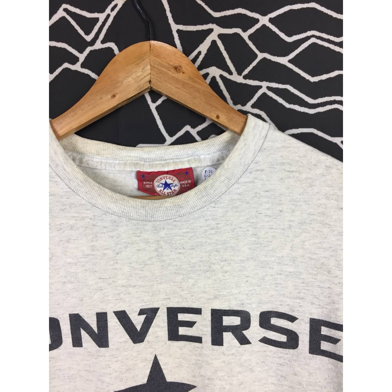 Converse × Vintage Vtg 90s Converse All Star Made In Usa Long Sleeve Tee Size US M / EU 48-50 / 2 - 4 Thumbnail