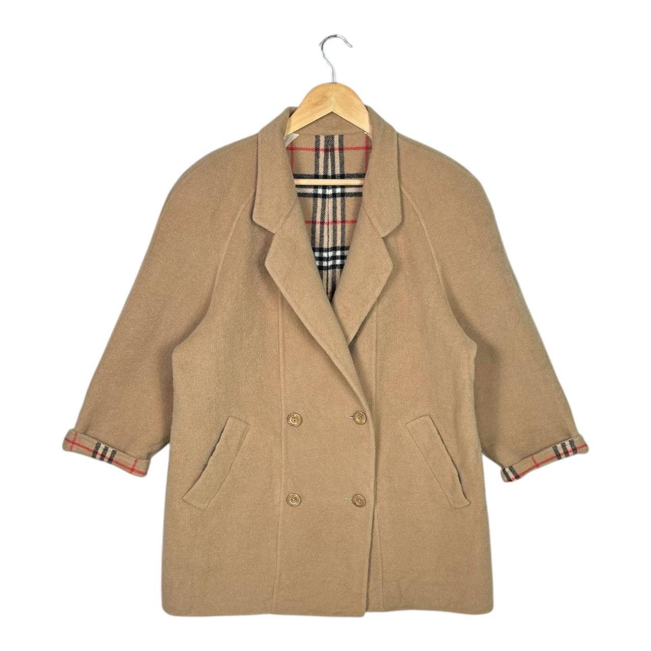 Burberry Vintage Burberry New Wool Double Breasted Camel Coat Size US M / EU 48-50 / 2 - 1 Thumbnail