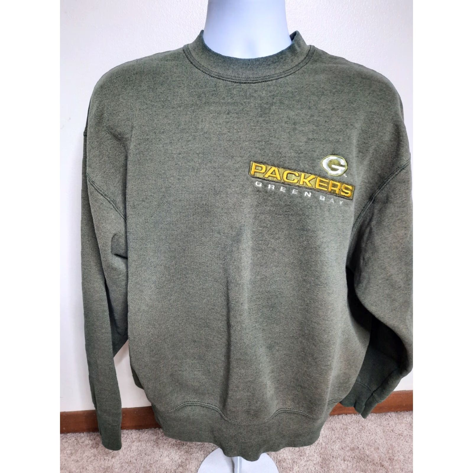 Salem Sportswear VINTAGE 90s Salem Sportswear Green Bay Packers NFL Crewneck Sweatshirt Men XL Made In USA Green Size US XL / EU 56 / 4 - 3 Thumbnail
