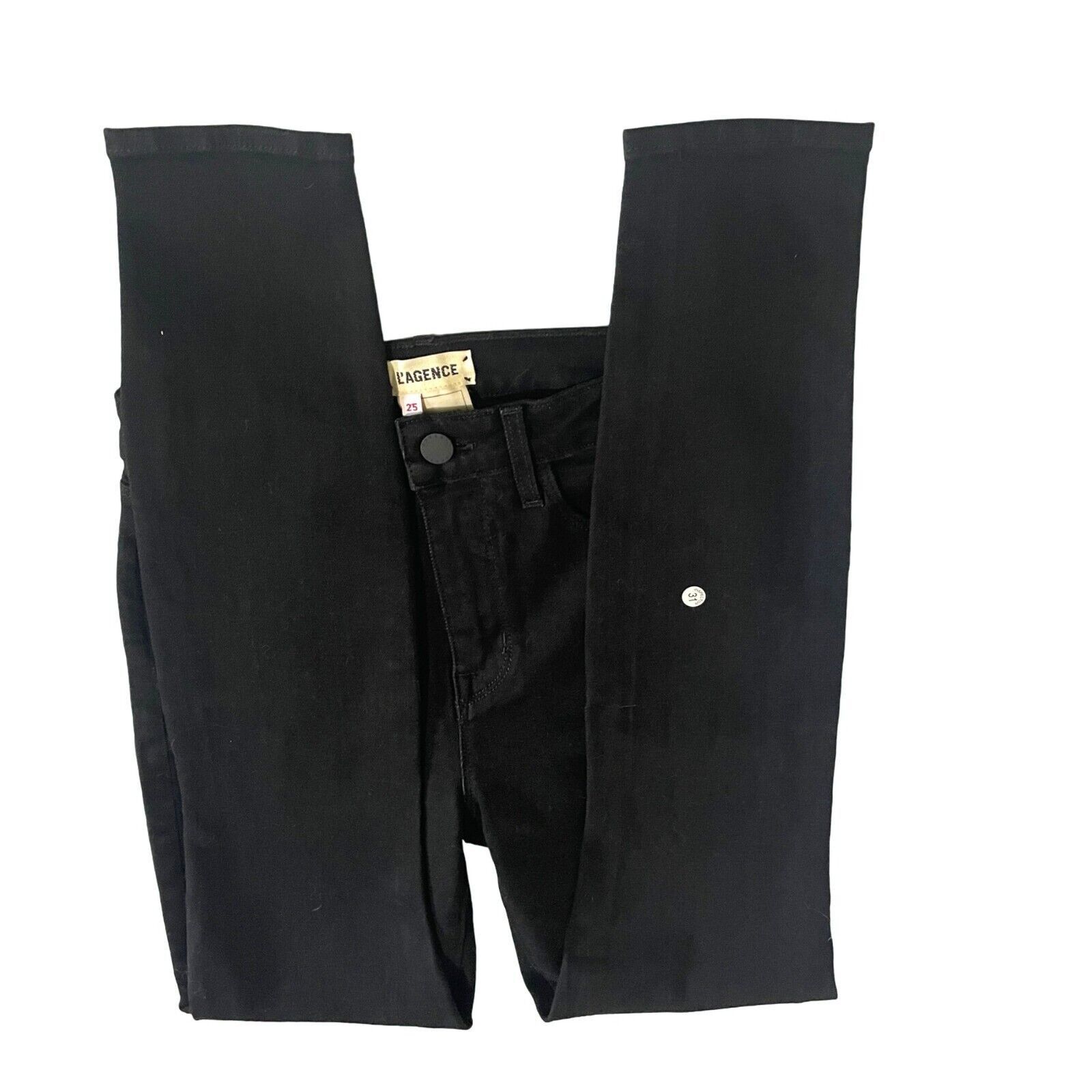 L'AGENCE Lagence Jeans Womens Size 25 Ultra High Rise Skinny Black Size 25" / US 0 / IT 36 - 8 Thumbnail