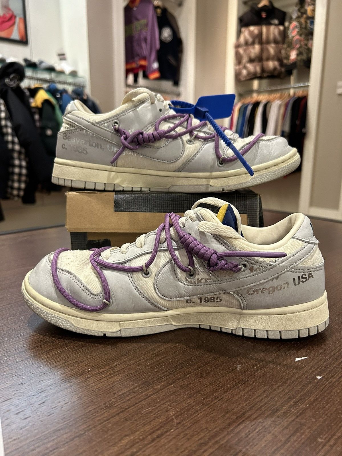 Nike × Off-White Nike Dunk Low Off-White Lot 48 Size US 8.5 / EU 41-42 - 2 Thumbnail