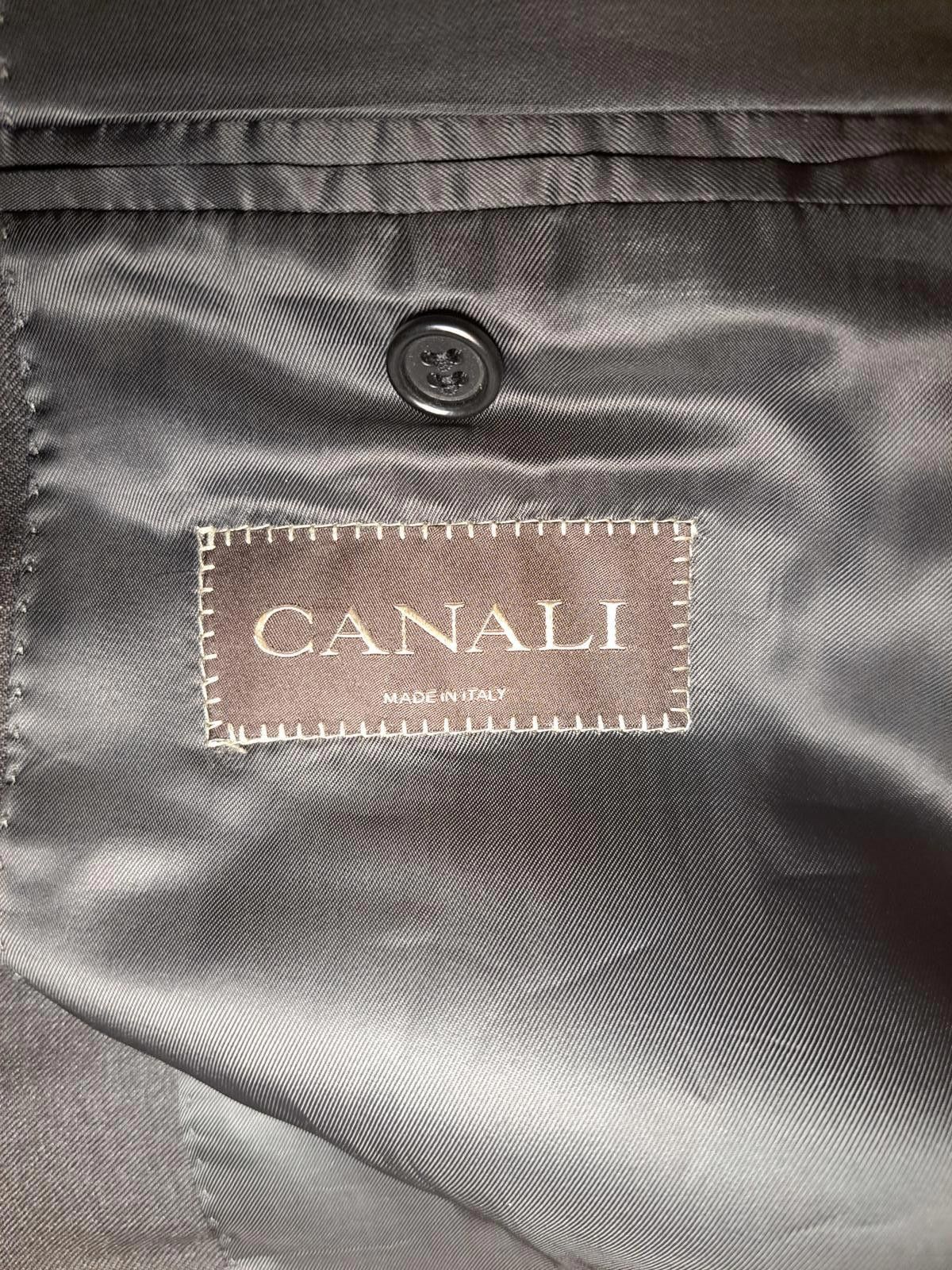 Designer Canali Suit Jacket Mens 46L Gray Virgin Wool Bemberg Italy Size 46L - 2 Thumbnail