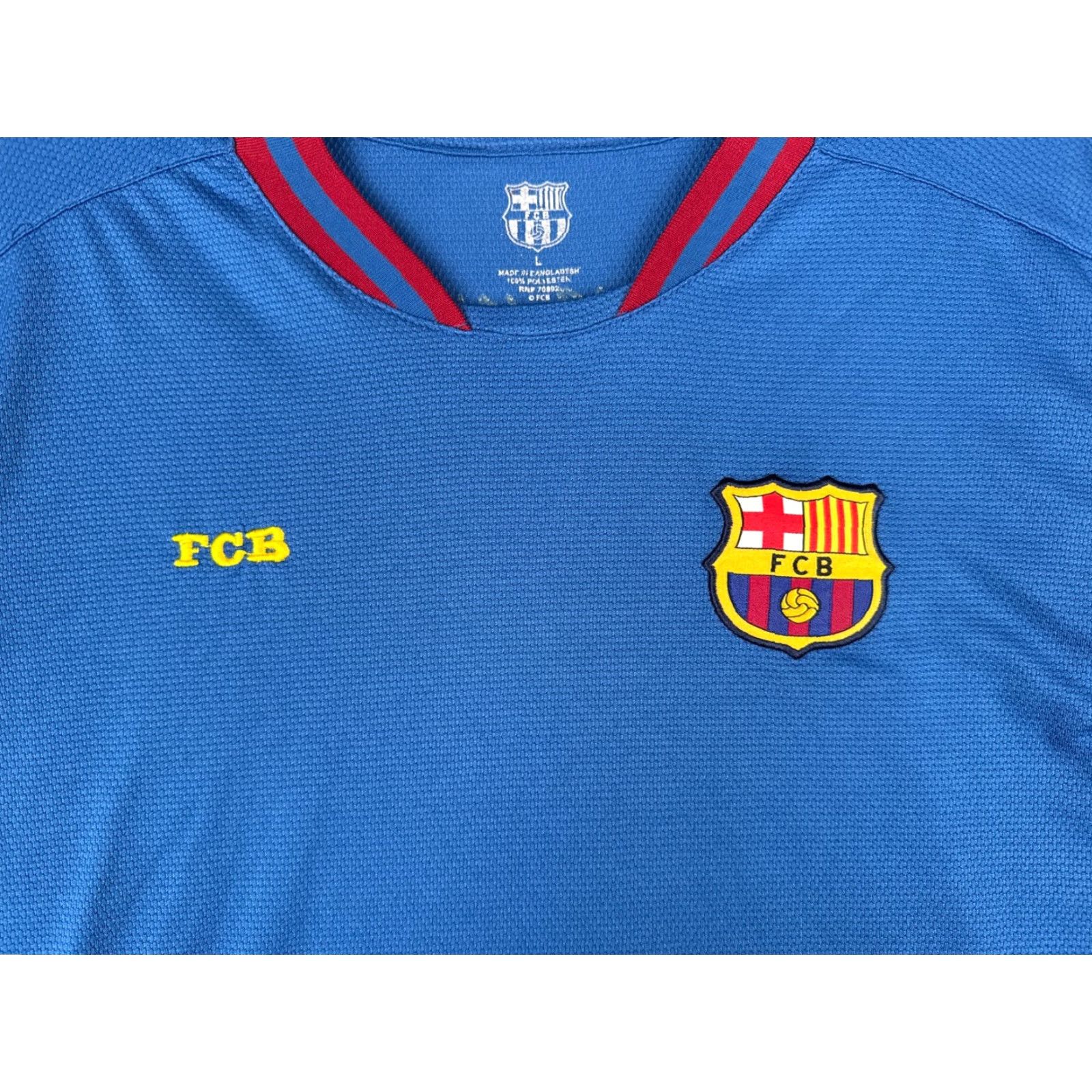 Vintage FCB Football Jersey Adult Large Blue Red Shield Crest Soccer Shirt Mens Size US L / EU 52-54 / 3 - 6 Thumbnail