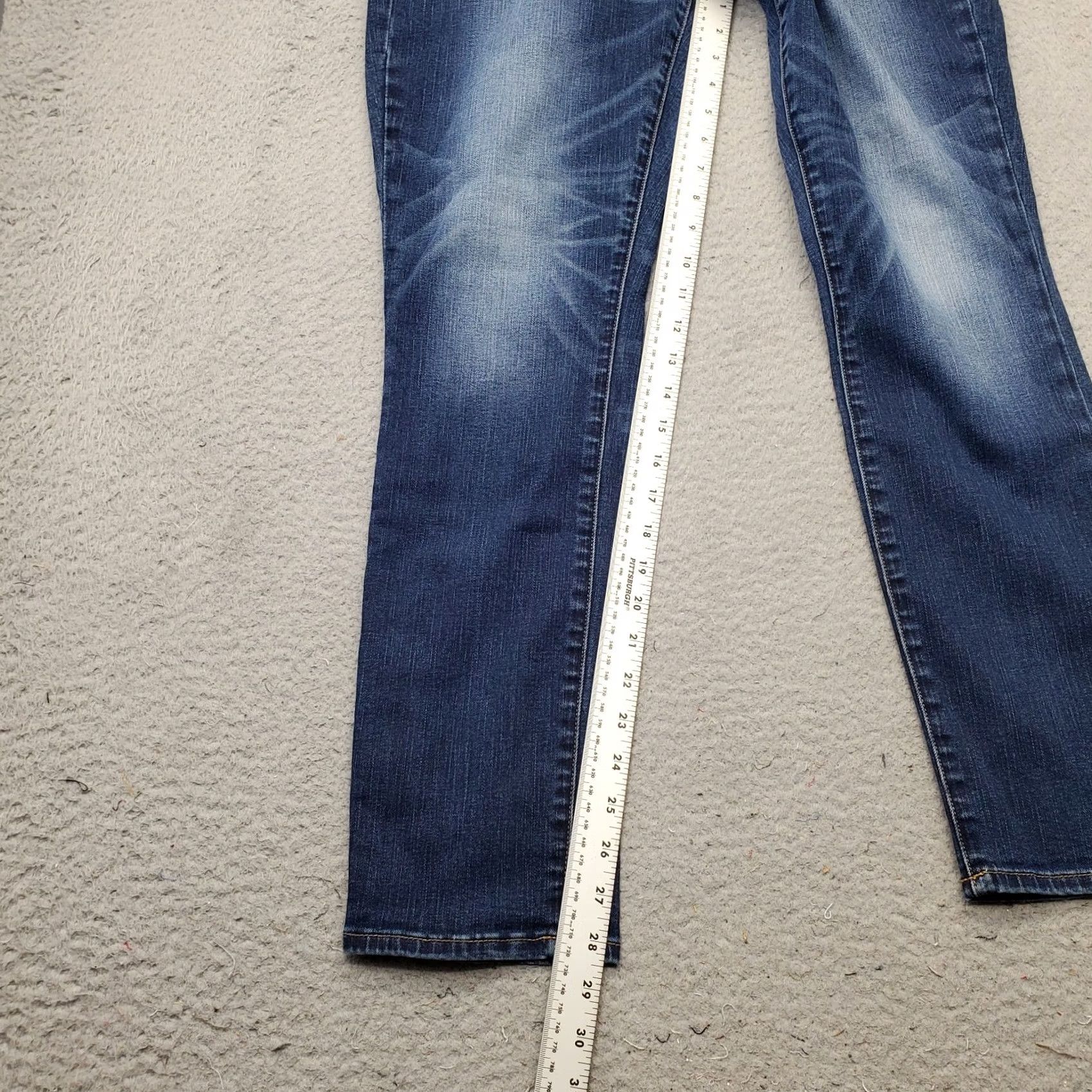 Lucky Brand Lucky Brand Lolita Skinny Jeans Womens 6 Blue Denim Stretch Faded Whiskered Regular 28.25 Inseam 5-Pocket Womens Jeans Blue Denim Slim Fit Size 28" / US 6 / IT 42 - 5 Thumbnail