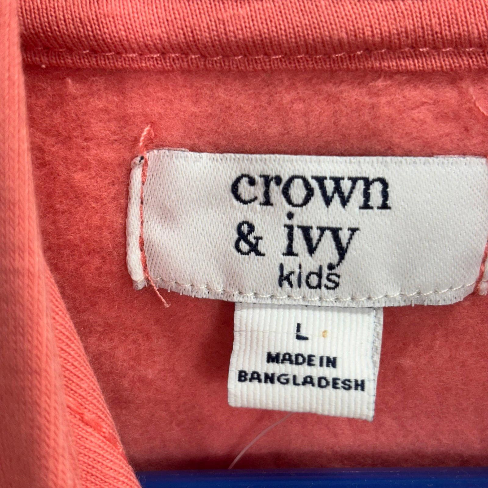 Other Crown & Ivy Boys Large NWT Coral Hoodie with Dog Graphic Size US L / EU 52-54 / 3 - 5 Thumbnail