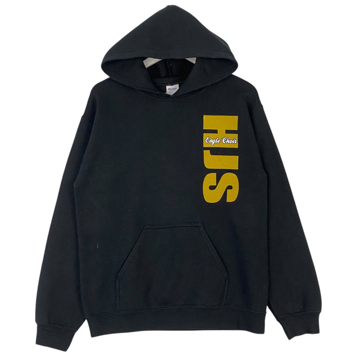 Gildan × Vintage Vintage Gildan Heavy Hoodie Printed Sweater Black Size US M / EU 48-50 / 2 - 1 Thumbnail
