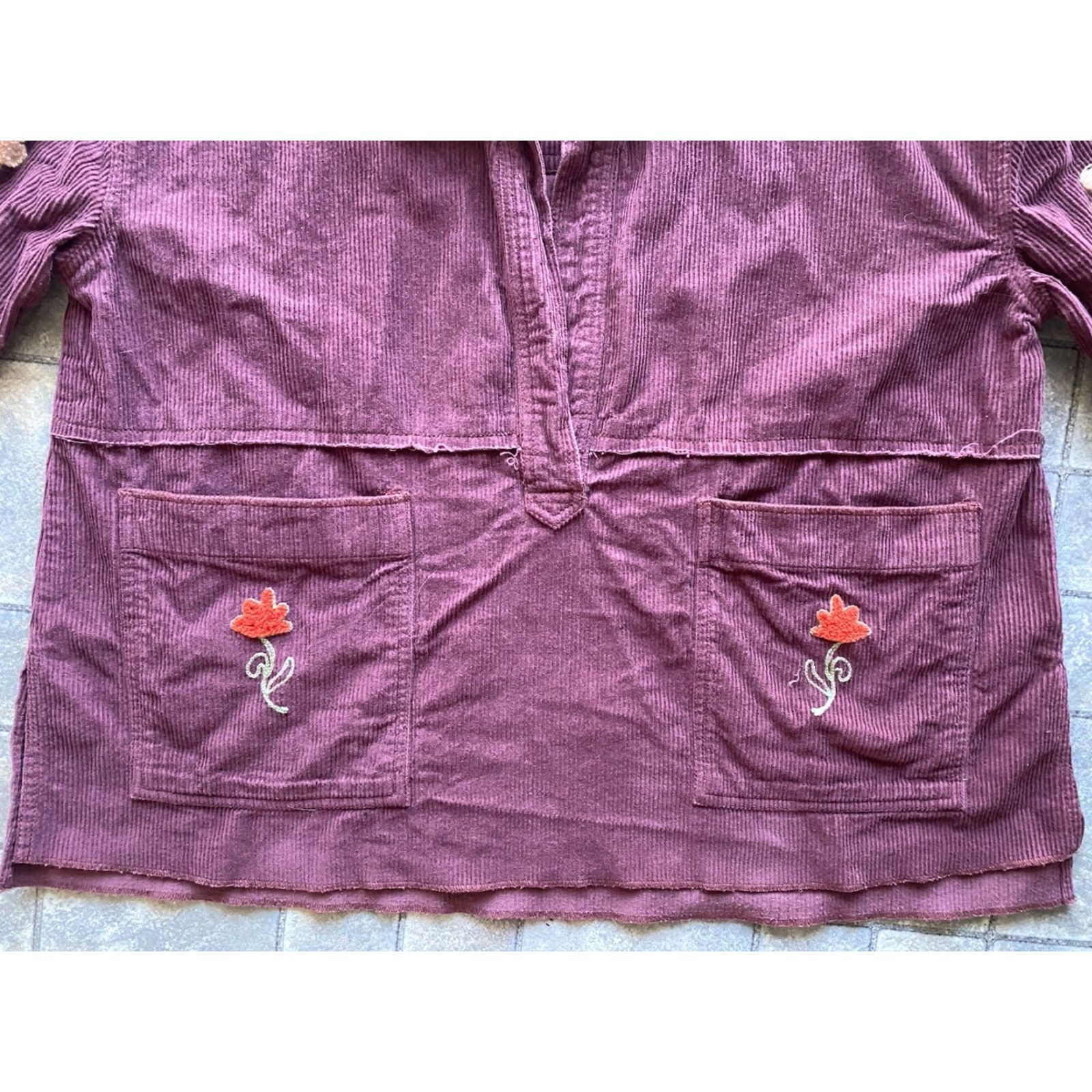 Vintage We The Free Jacket Women’s Small Winter Bloom Corduroy Floral Red Size S / US 4 / IT 40 - 3 Thumbnail