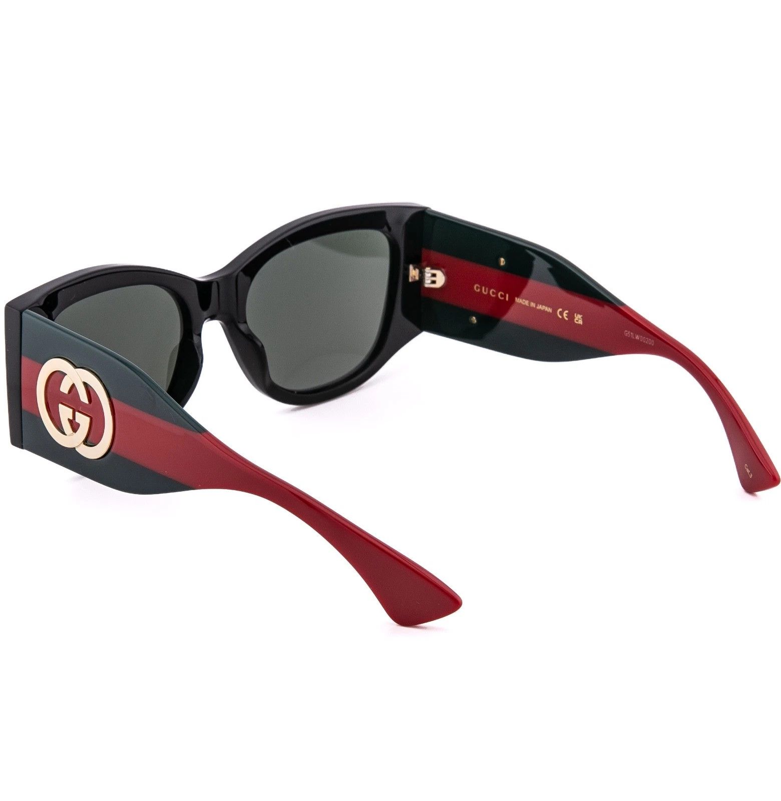 Gucci GUCCI Gg2115S 2115 Black Green Web Classic Sunglasses 001 Size ONE SIZE - 4 Thumbnail