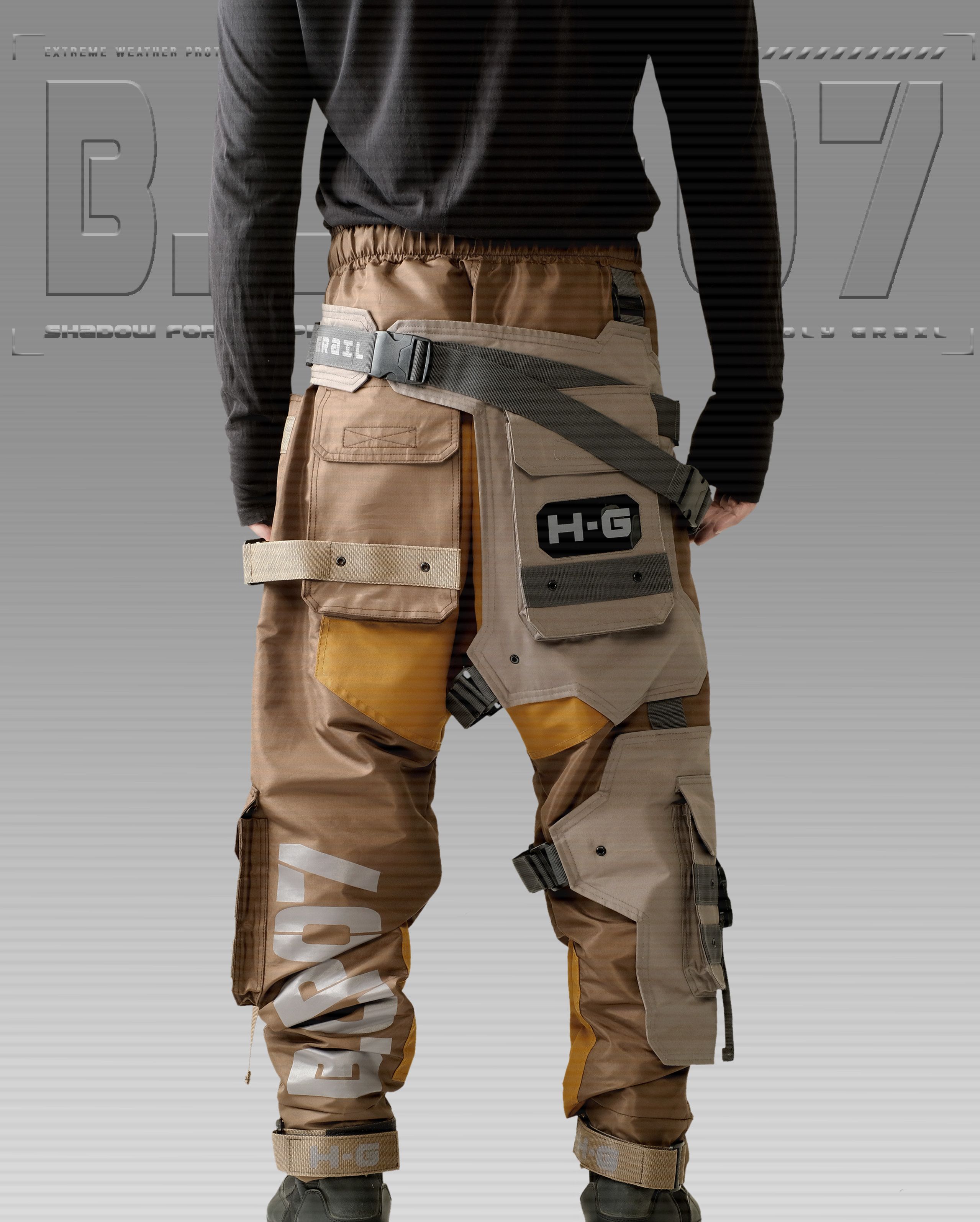 Hi Tec H-G PRO-TECH-TOR "SHADOW FORCE" TECHWEAR CYBERPUNK HOLYGRAIL Size US 34 / EU 50 - 5 Thumbnail