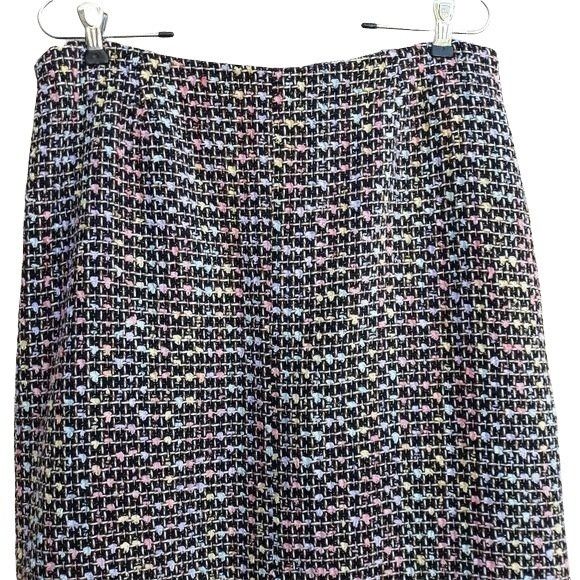 Vintage 90's Carlucci Wrap Skirt Sz 10 Embroidery Plaid Pastel Rainb Size 32" / US 10 / IT 46 - 8 Thumbnail