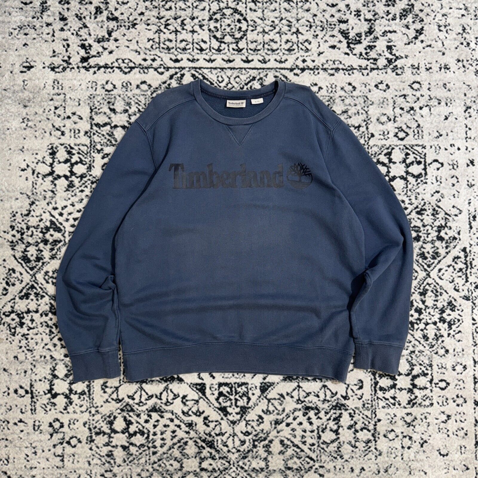 Timberland × Vintage Vintage Timberland Navy Sea Blue Cotton Crewneck Size XL 90s Size US XL / EU 56 / 4 - 1 Thumbnail