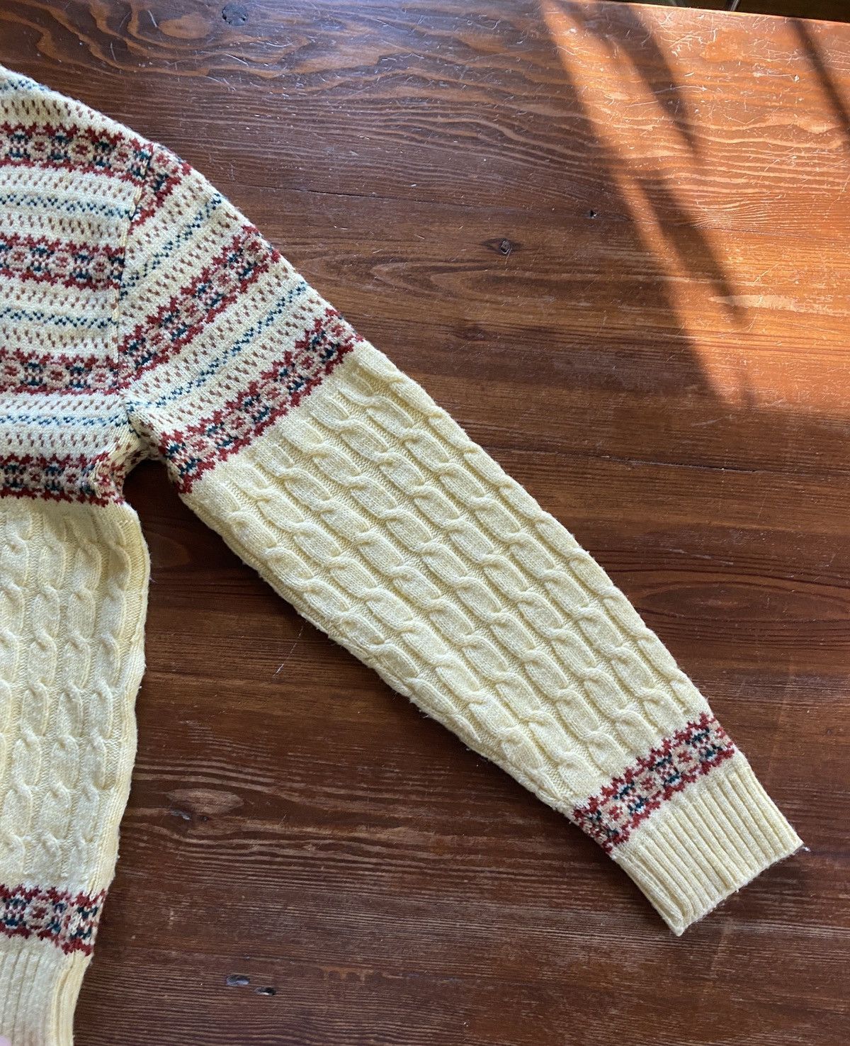 Vintage Vintage 60’s Lord Jeff Textile Pattern Cable Knit Sweater Size US XL / EU 56 / 4 - 6 Thumbnail